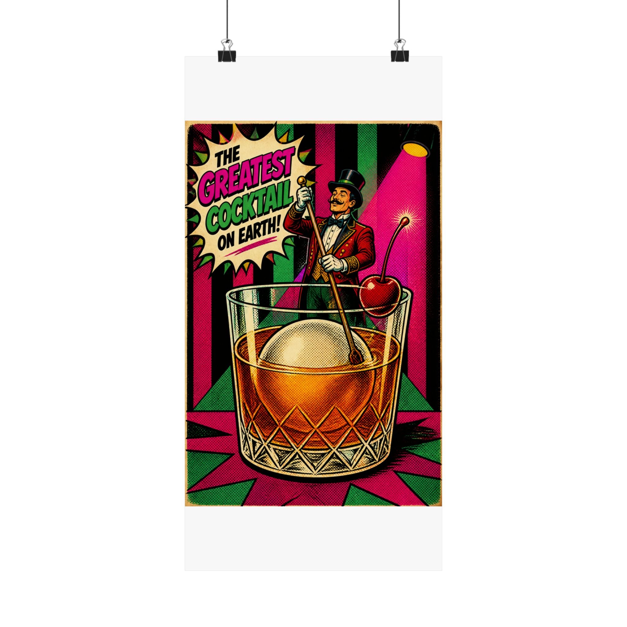 Old Fashioned Ringmaster Wall Art Poster 18×24 Pop Art Living Room Decor Maximalist Print