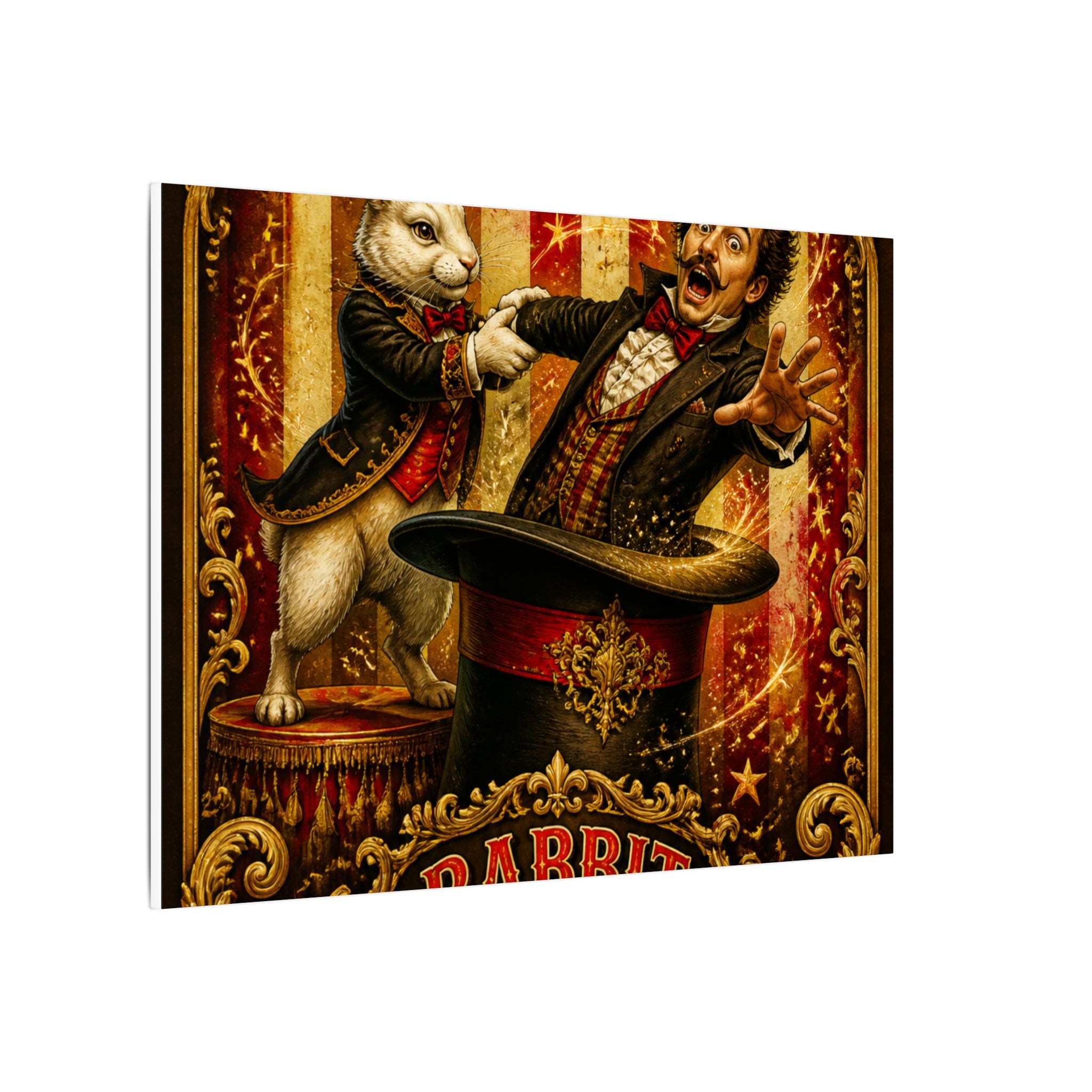 Magic Hat Rabbit Wall Art Canvas 24×36 Baroque Studio Decor Maximalist Print