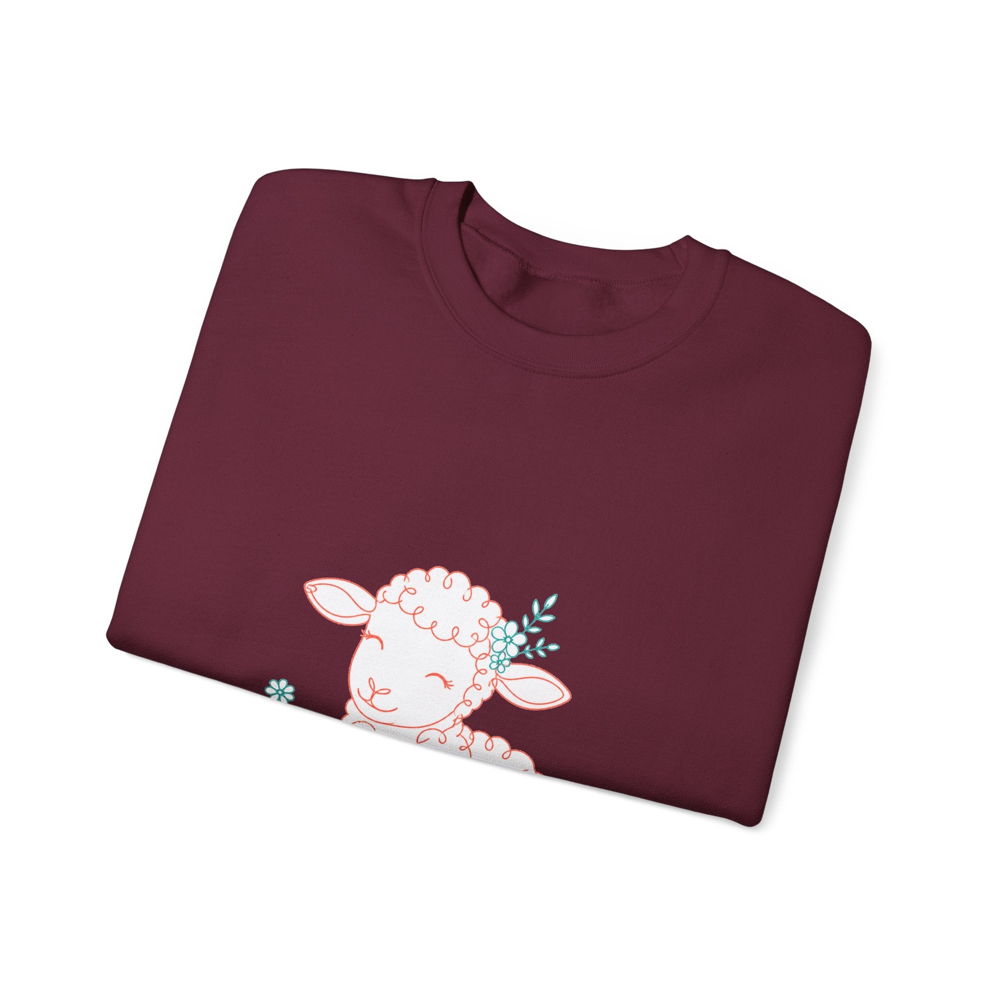 Matching Couple Sweatshirt - Lion & Lamb Matching Couple Premium Fleece Sweatshirt Minimalist Art His Hers Christmas Gift - Design B