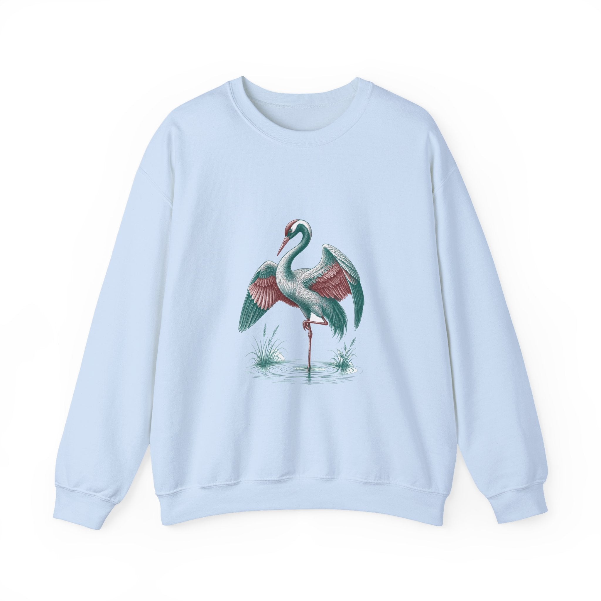 Matching Couple Sweatshirt - Tiger & Crane Matching Couple Crewneck Sweatshirt Vintage Art His Hers Wedding Gift - Design B