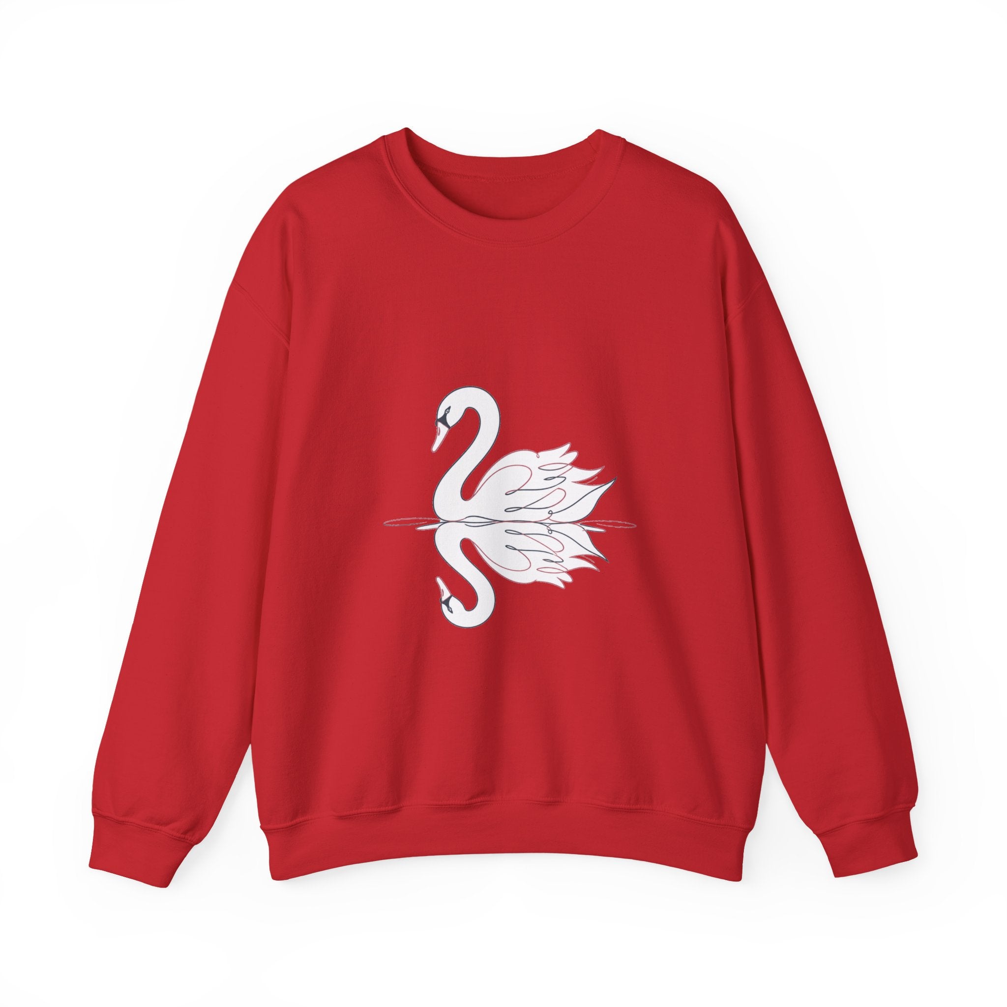 Matching Couple Sweatshirt - Raven & Swan Matching Couple Comfort Colors Crew Minimalist Art His Hers Christmas Gift - Design B