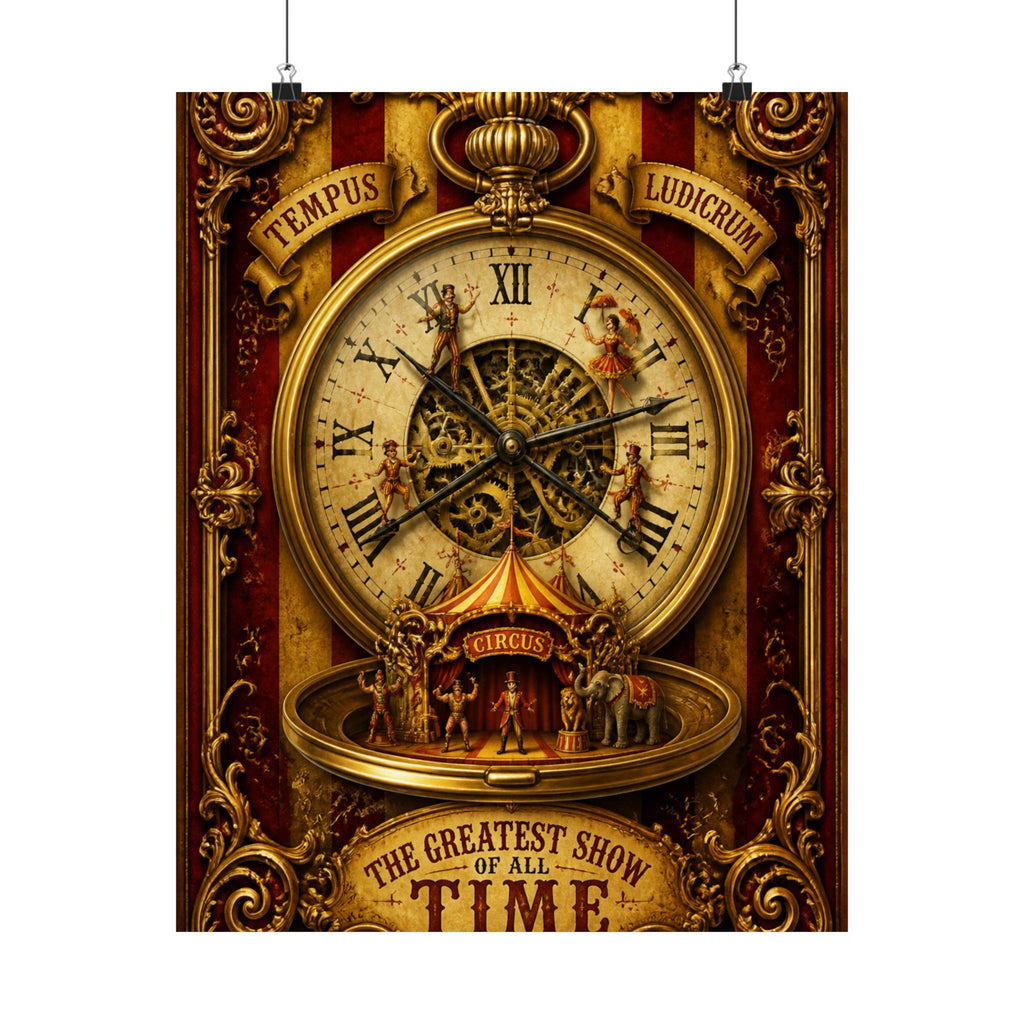 Pocket Watch Performers Wall Art Poster 18×24 Baroque Home Office Decor Maximalist Print