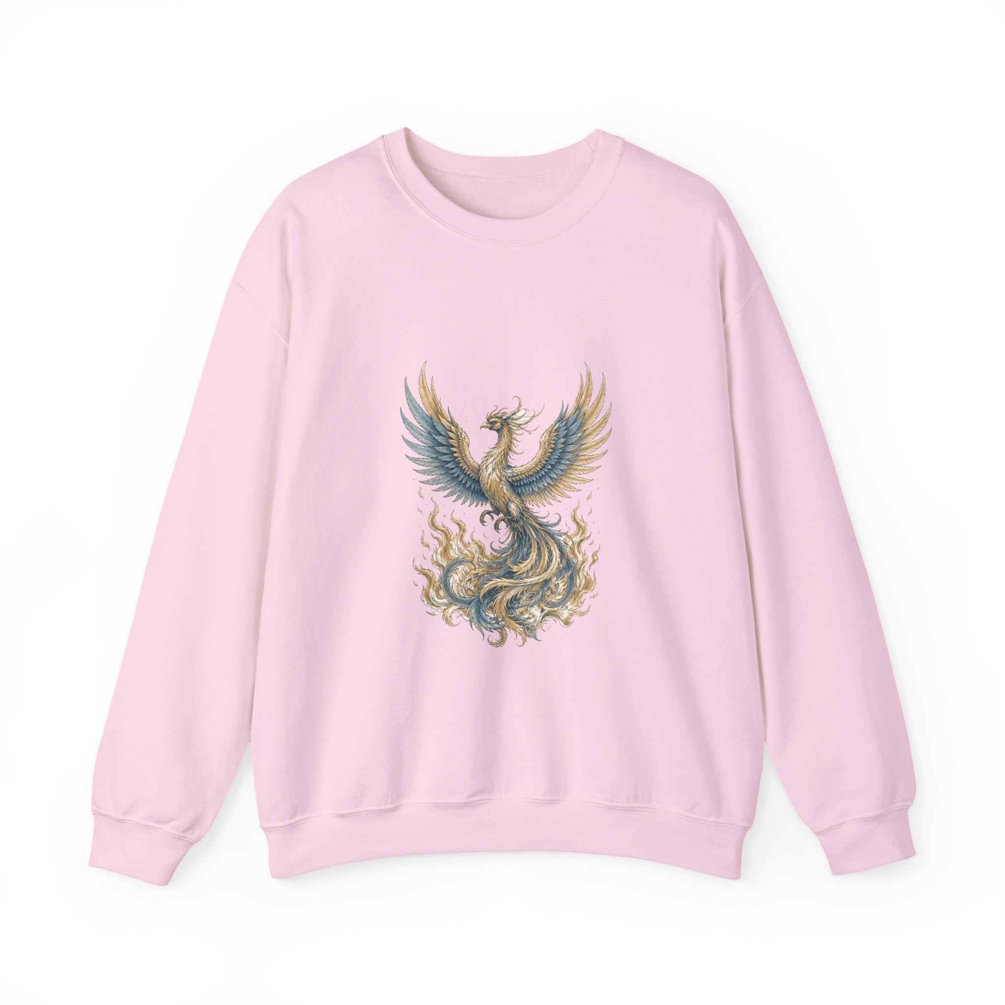 Matching Couple Sweatshirt - Dragon & Phoenix Matching Couple Crewneck Sweatshirt Hand-Drawn Art His Hers Best Friend Gift - Design B