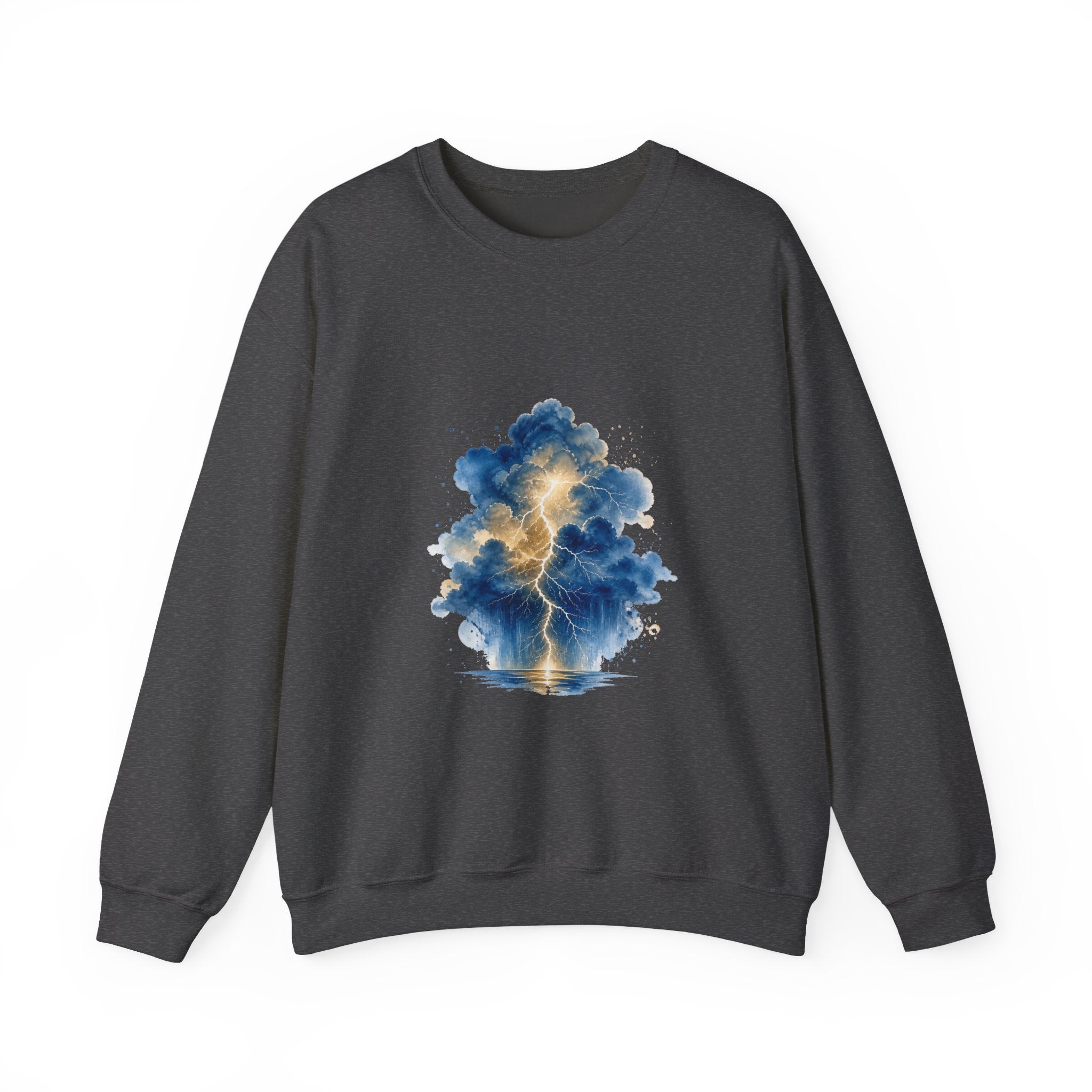 Matching Couple Sweatshirt - Storm & Rainbow Matching Couple Comfort Colors Crew Watercolor Art His Hers Birthday Gift - Design A