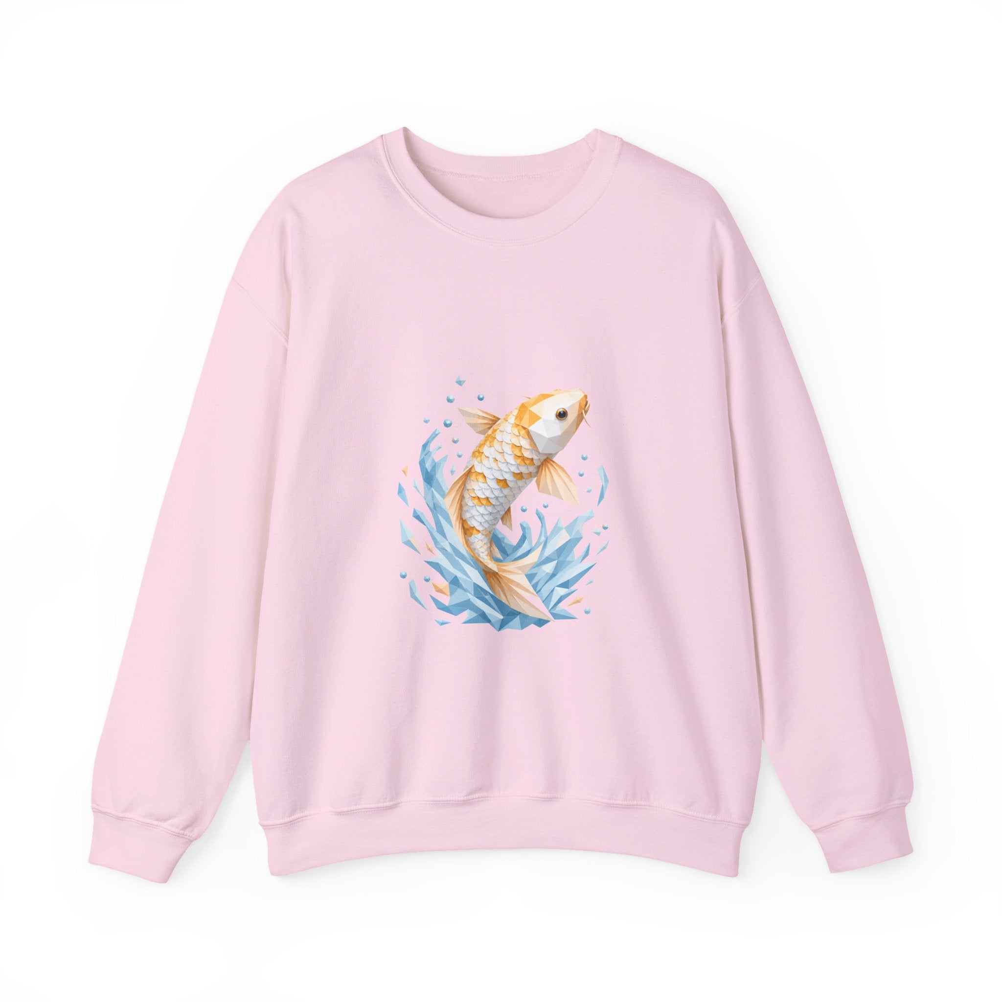 Matching Couple Sweatshirt - Koi Fish Yin Yang Matching Couple Premium Fleece Sweatshirt Geometric Art His Hers Love Gift - Design A