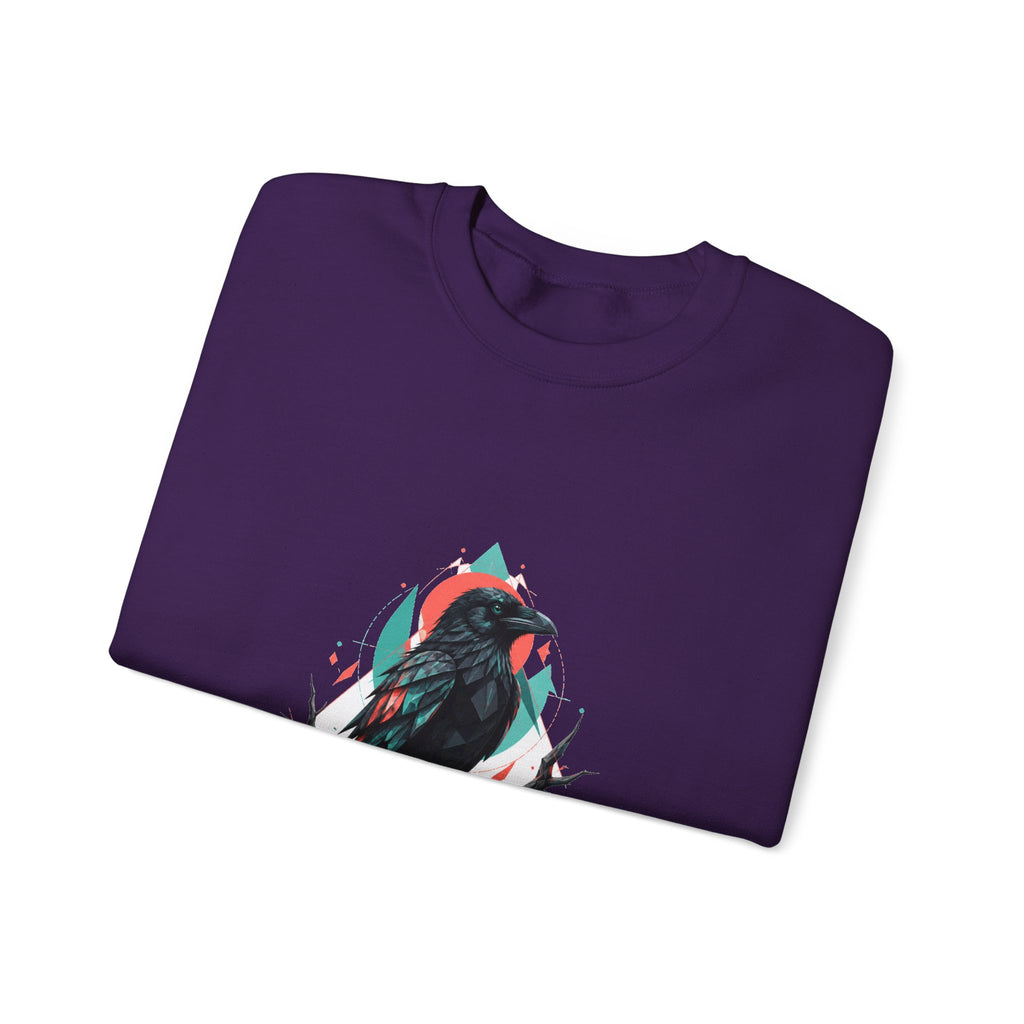 Matching Couple Sweatshirt - Raven & Swan Matching Couple Crewneck Sweatshirt Geometric Art His Hers Couple Gift - Design A