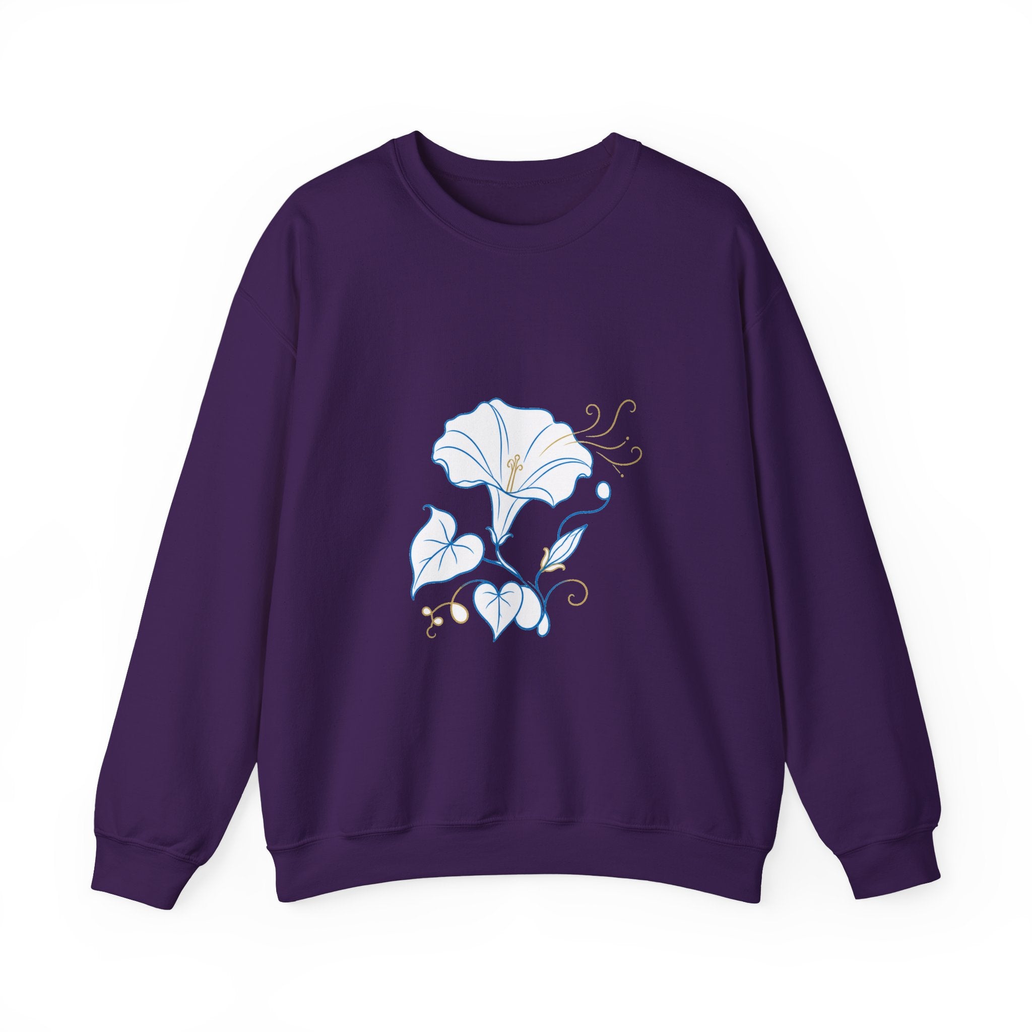 Matching Couple Sweatshirt - Sunflower & Moonflower Matching Couple Crewneck Sweatshirt Minimalist Art His Hers Valentine Gift - Design B