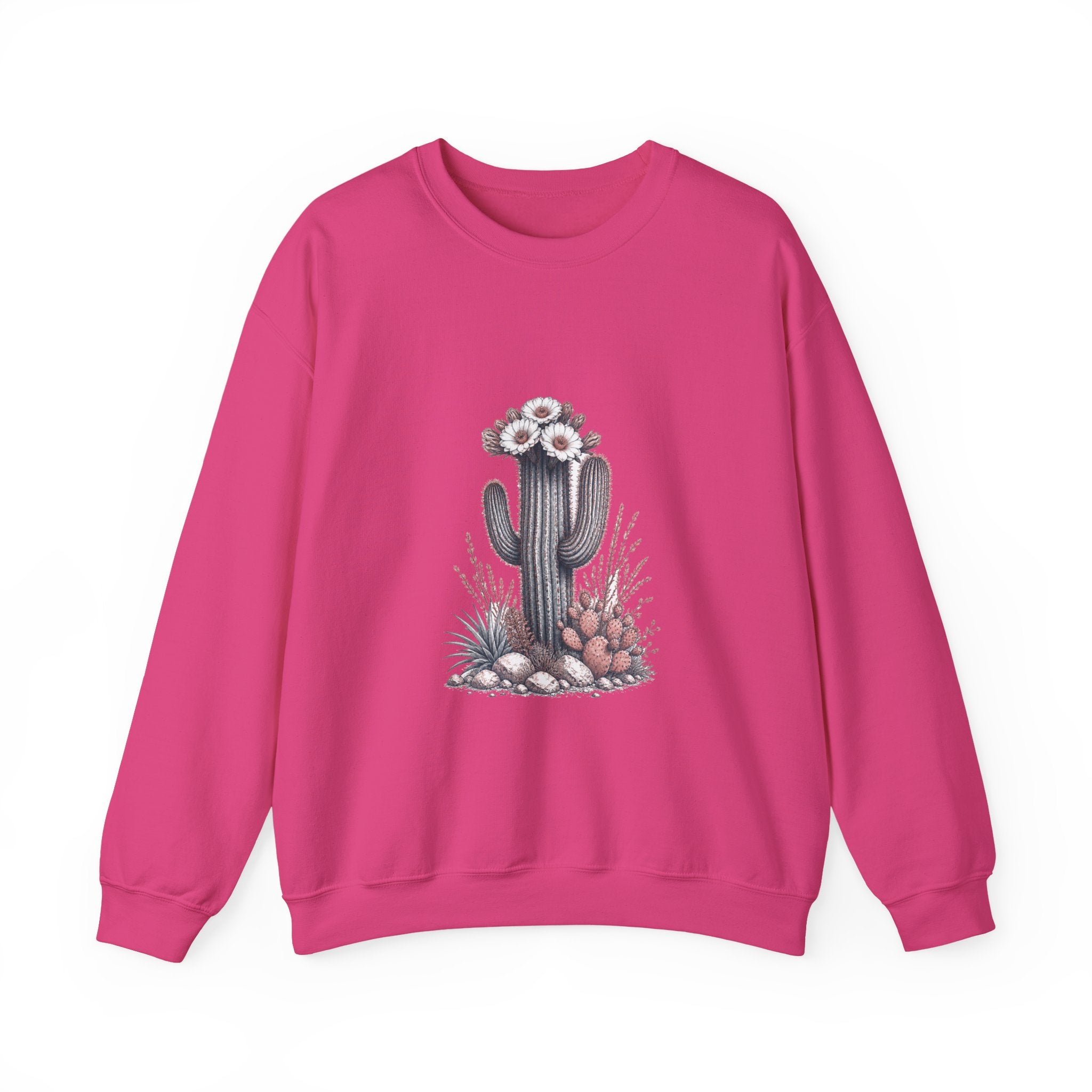 Matching Couple Sweatshirt - Desert & Rainforest Matching Couple Premium Fleece Sweatshirt Hand-Drawn Art His Hers Anniversary Gift - Design A
