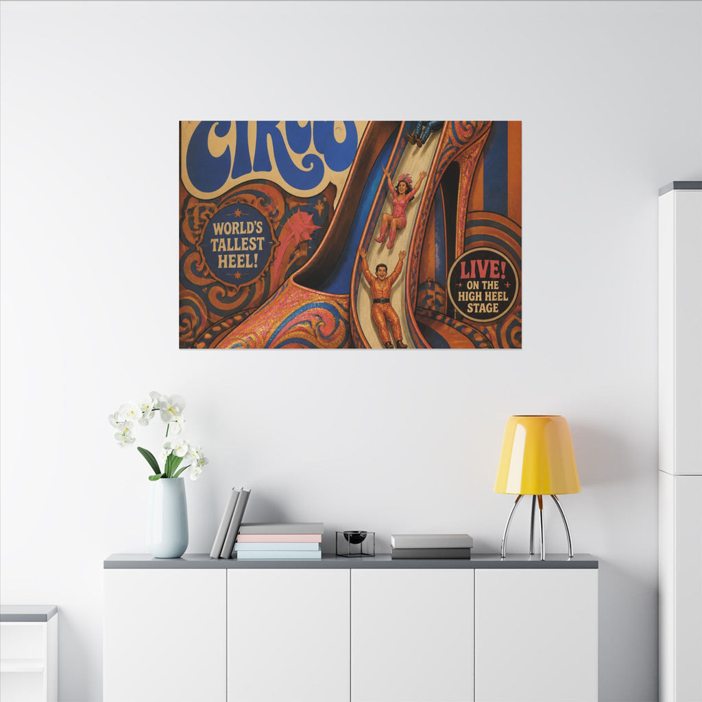 High Heel Slide Wall Art Canvas 16×20 Psychedelic Cafe Decor Maximalist Print