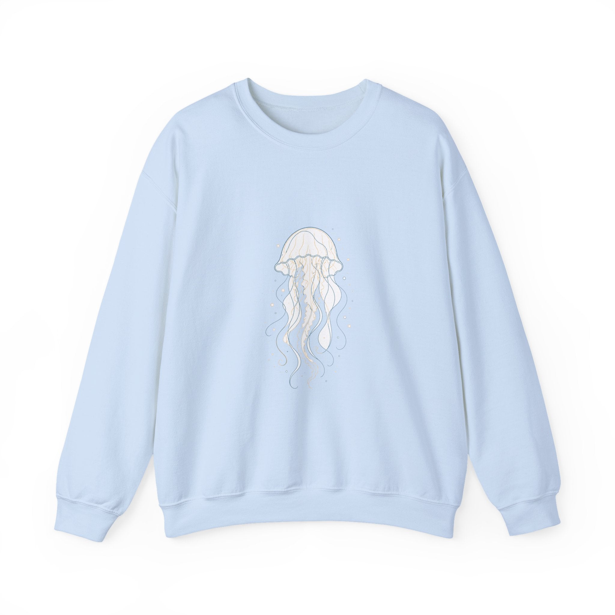 Matching Couple Sweatshirt - Octopus & Jellyfish Matching Couple Crewneck Sweatshirt Minimalist Art His Hers Valentine Gift - Design B