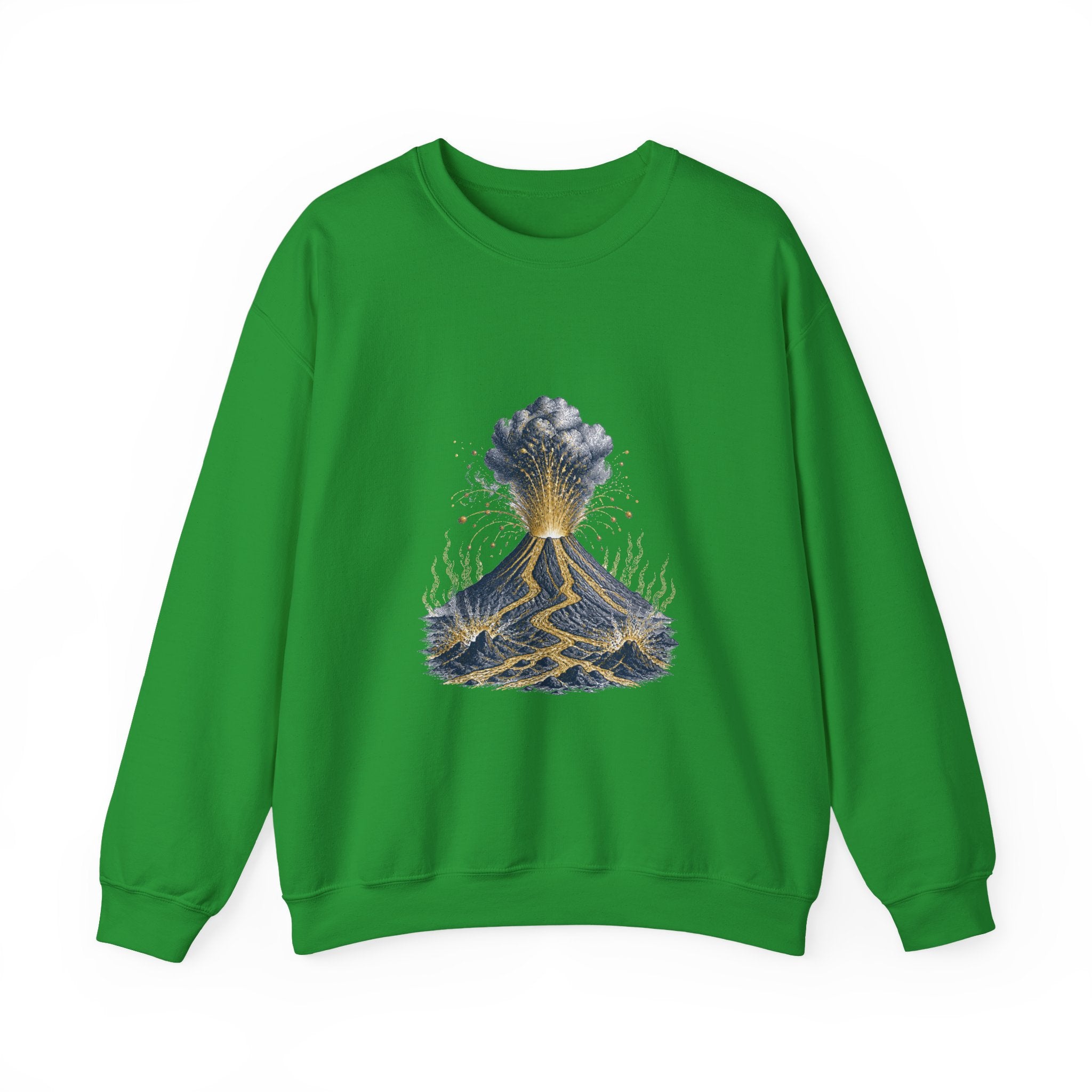 Matching Couple Sweatshirt - Volcano & Glacier Matching Couple Comfort Colors Crew Vintage Art His Hers Honeymoon Gift - Design A