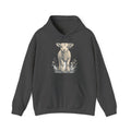 Matching Couple Sweatshirt - Lion & Lamb Matching Couple Hooded Sweatshirt Vintage Art His Hers Wedding Gift - Design B