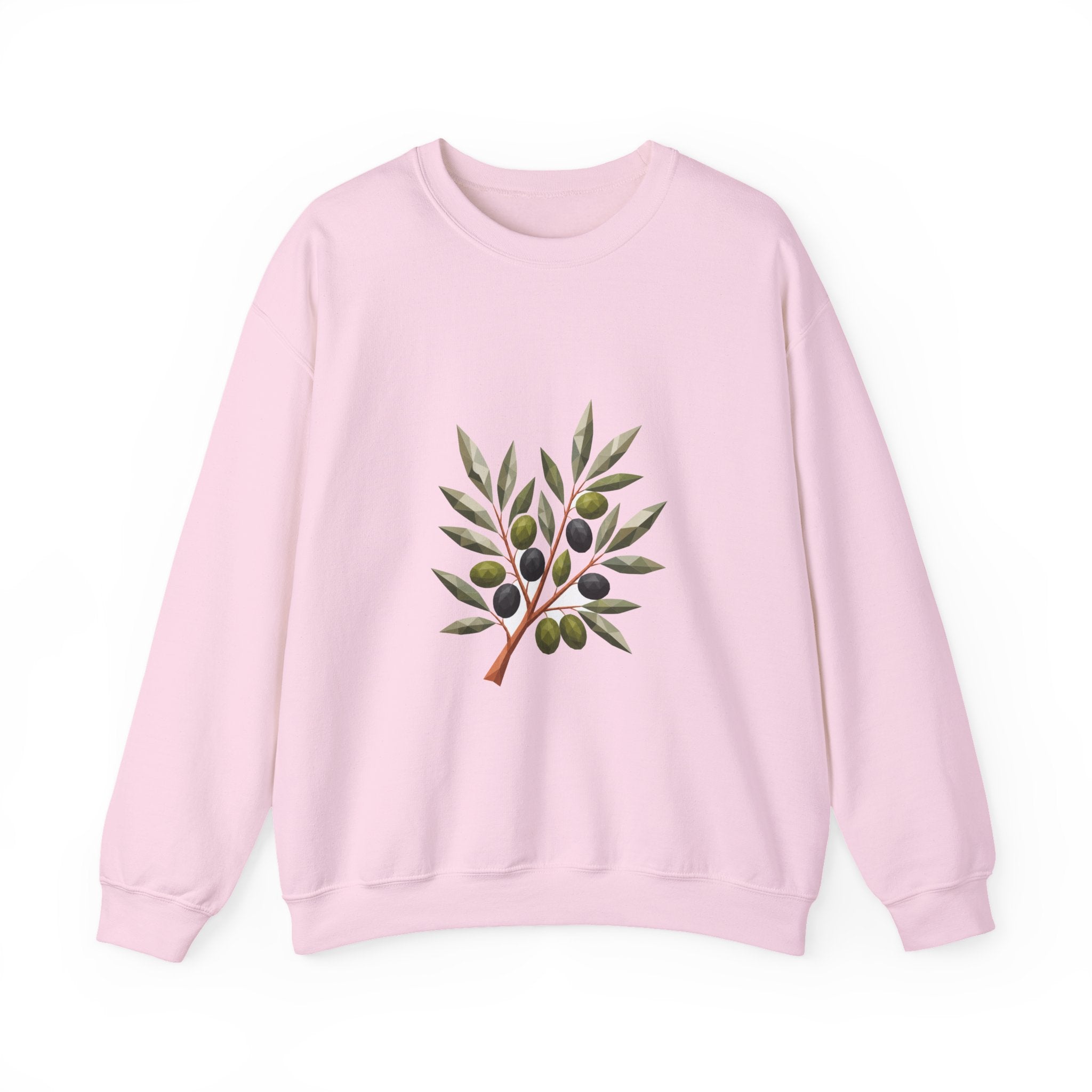 Matching Couple Sweatshirt - Olive Branch & Fig Matching Couple Premium Fleece Sweatshirt Geometric Art His Hers Love Gift - Design A