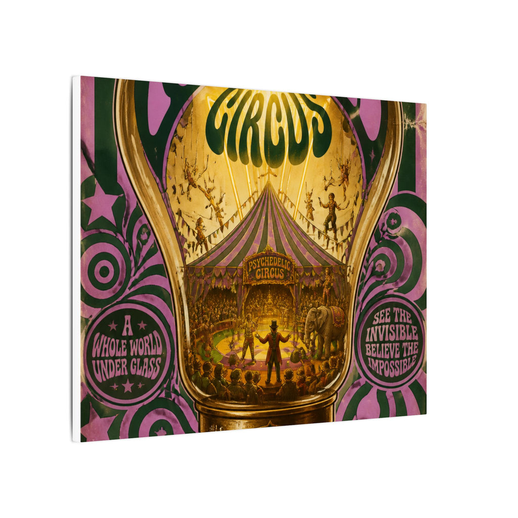 Light Bulb Circus Wall Art Canvas 16×20 Psychedelic Cafe Decor Maximalist Print