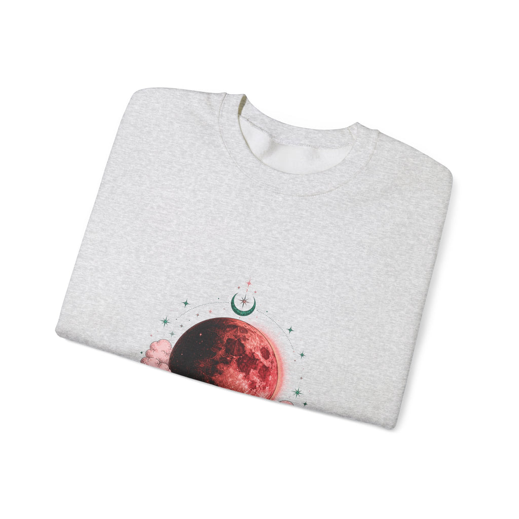 Matching Couple Sweatshirt - Solar & Lunar Eclipse Matching Couple Crewneck Sweatshirt Hand-Drawn Art His Hers Best Friend Gift - Design B