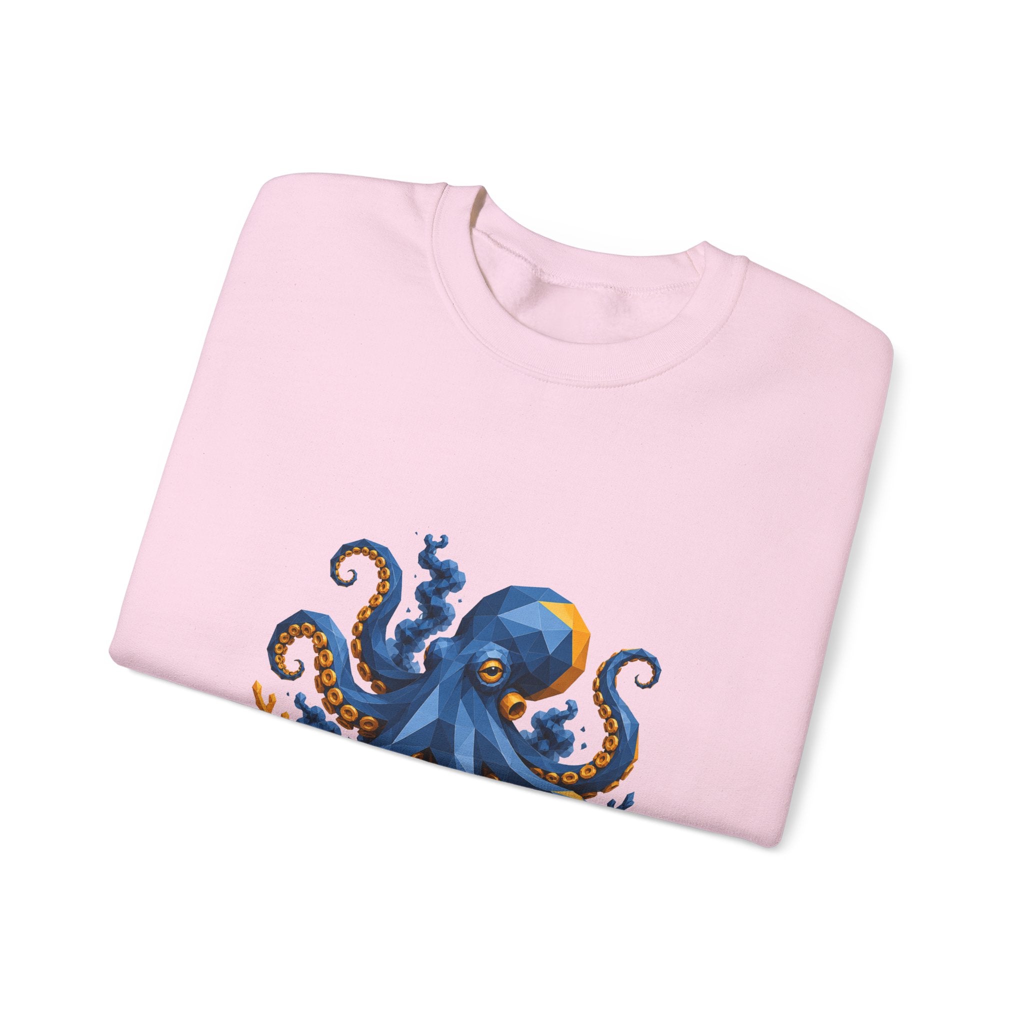 Matching Couple Sweatshirt - Octopus & Jellyfish Matching Couple Comfort Colors Crew Geometric Art His Hers Love Gift - Design A