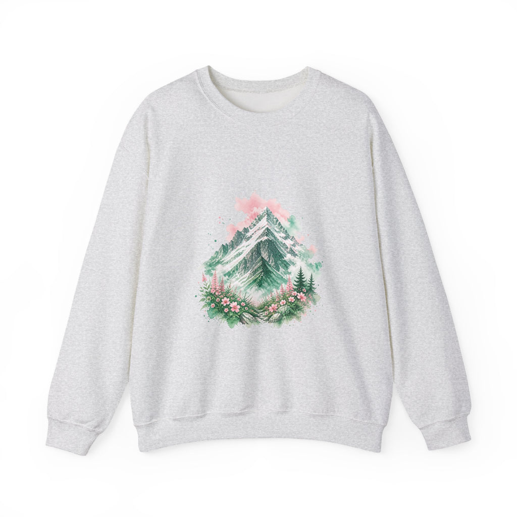 Matching Couple Sweatshirt - Mountain & Ocean Matching Couple Comfort Colors Crew Watercolor Art His Hers Birthday Gift - Design A