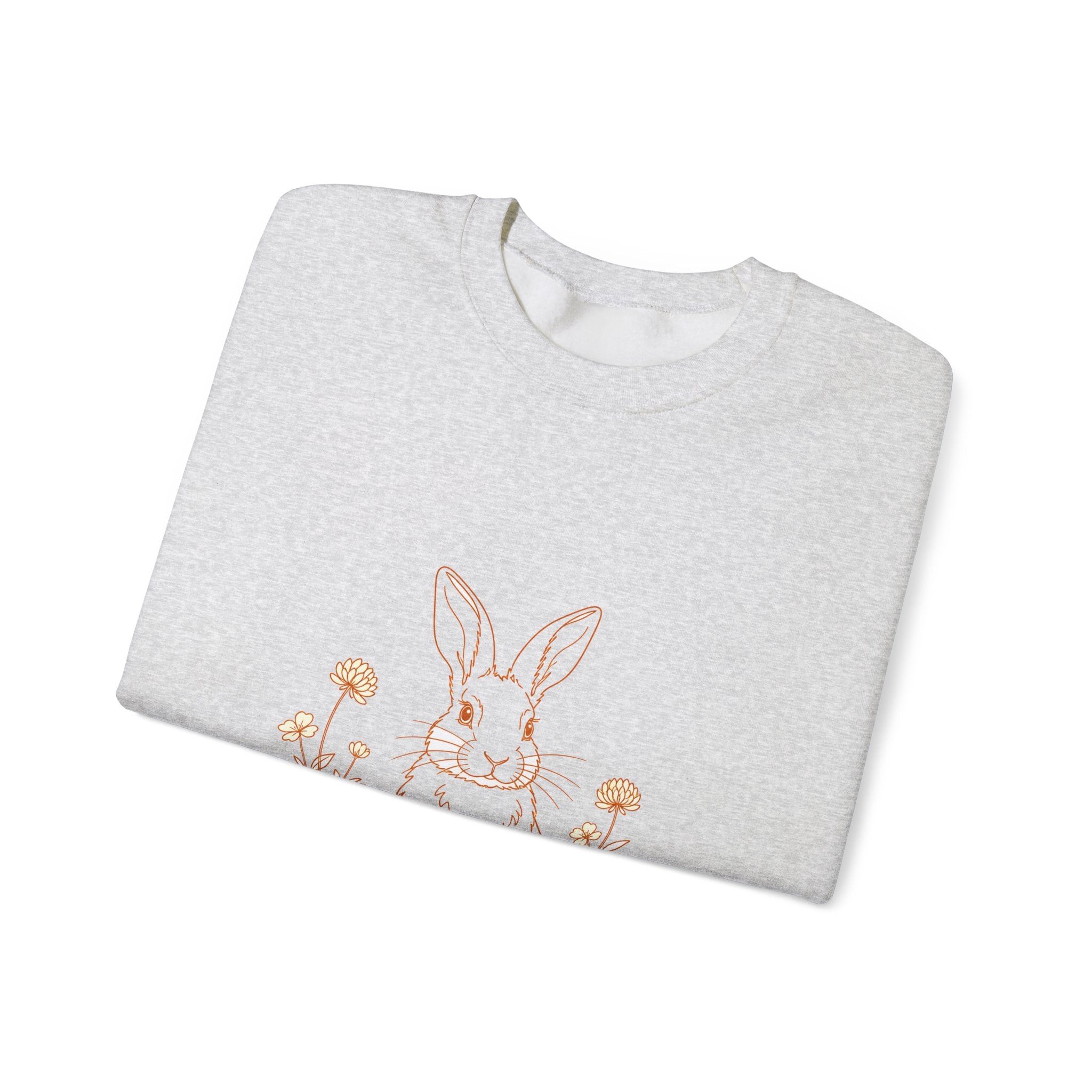 Matching Couple Sweatshirt - Fox & Rabbit Matching Couple Comfort Colors Crew Minimalist Art His Hers Christmas Gift - Design B