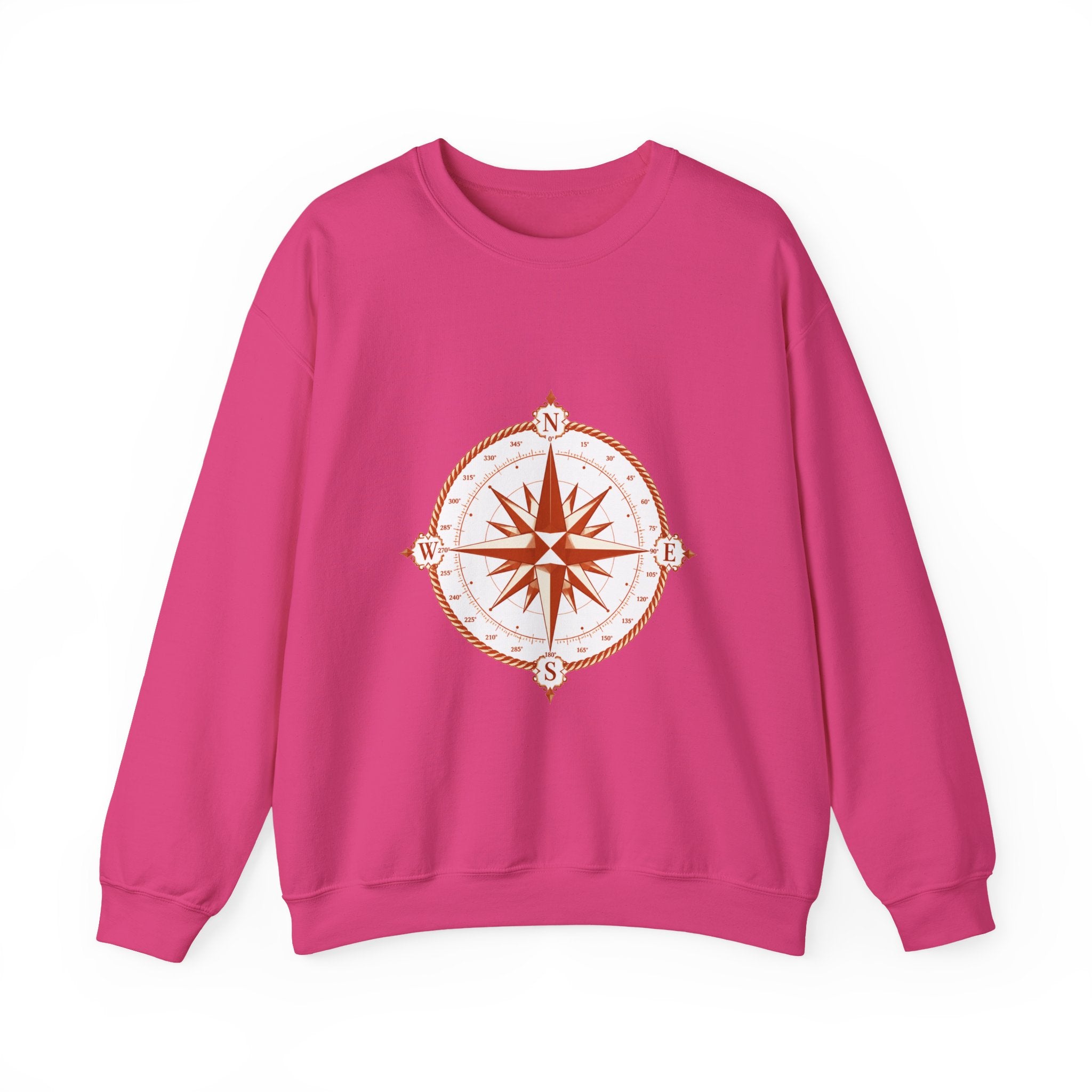 Matching Couple Sweatshirt - Compass North & South Matching Couple Comfort Colors Crew Geometric Art His Hers Love Gift - Design A
