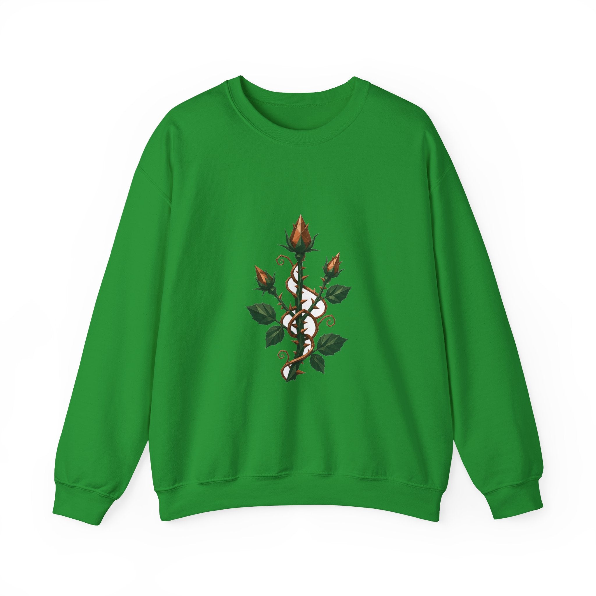 Matching Couple Sweatshirt - Rose & Thorn Matching Couple Premium Fleece Sweatshirt Geometric Art His Hers Love Gift - Design B