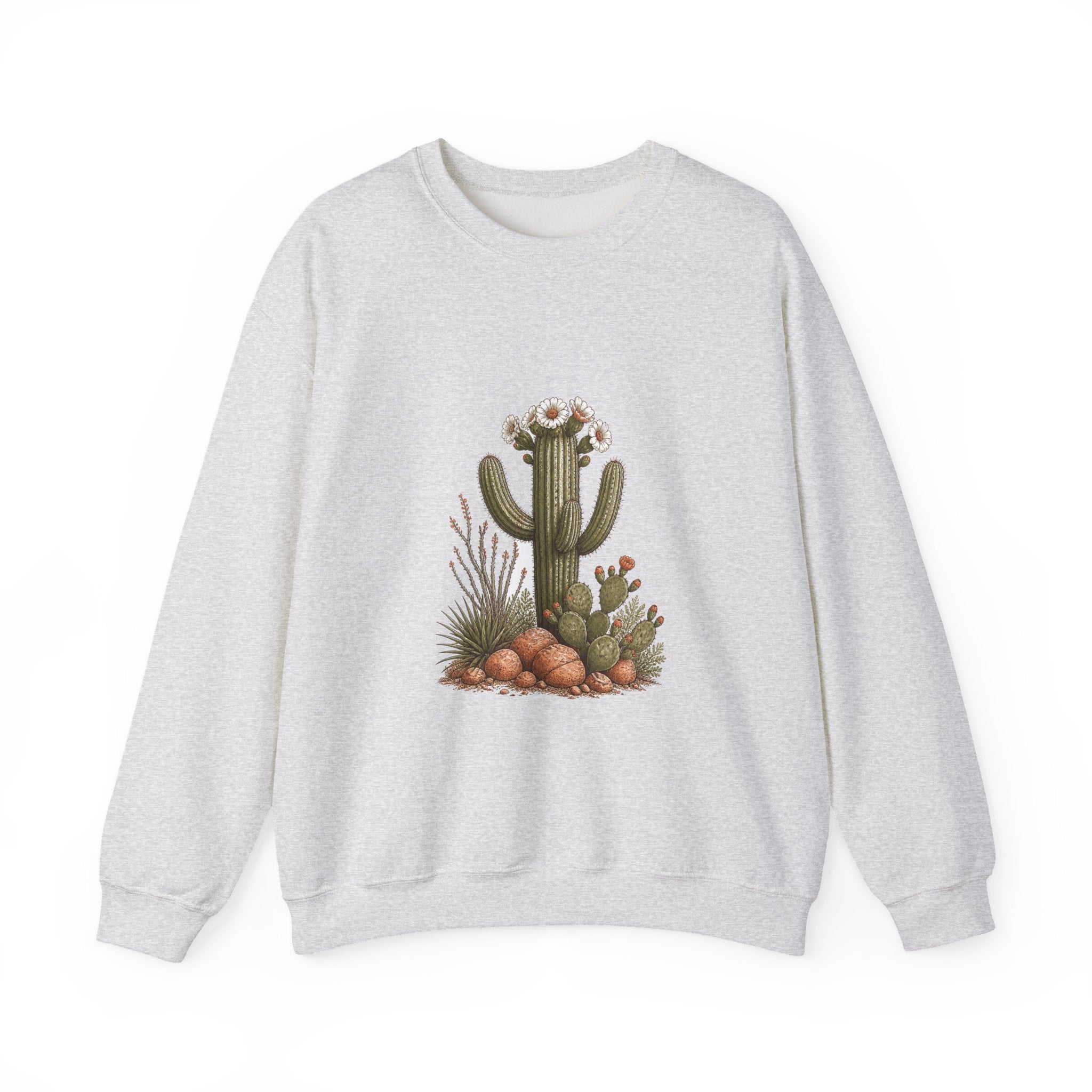 Matching Couple Sweatshirt - Desert & Rainforest Matching Couple Crewneck Sweatshirt Hand-Drawn Art His Hers Best Friend Gift - Design A