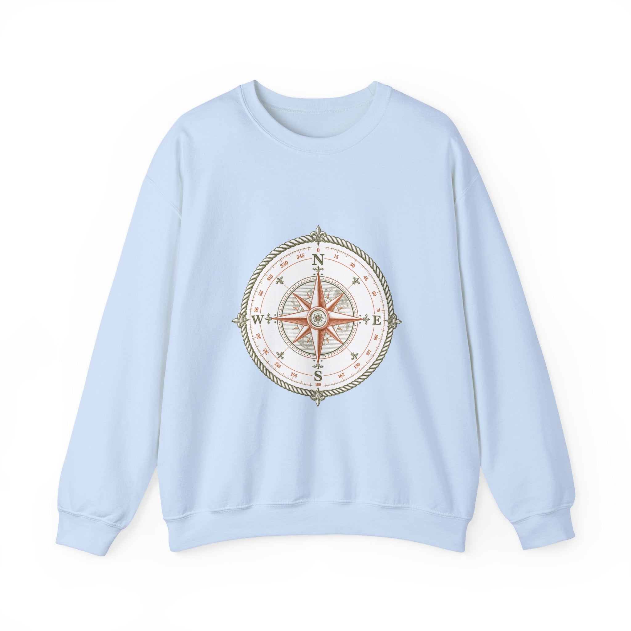 Matching Couple Sweatshirt - Compass North & South Matching Couple Comfort Colors Crew Vintage Art His Hers Honeymoon Gift - Design A