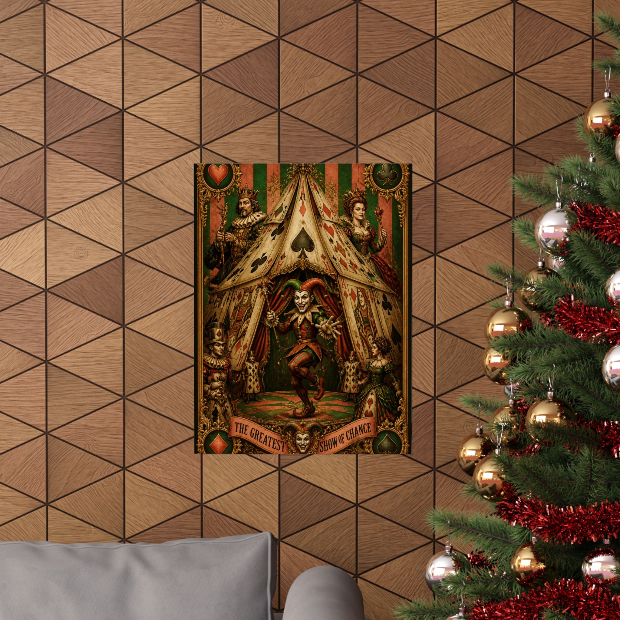 Playing Cards Tent Wall Art Poster 18×24 Baroque Home Office Decor Maximalist Print