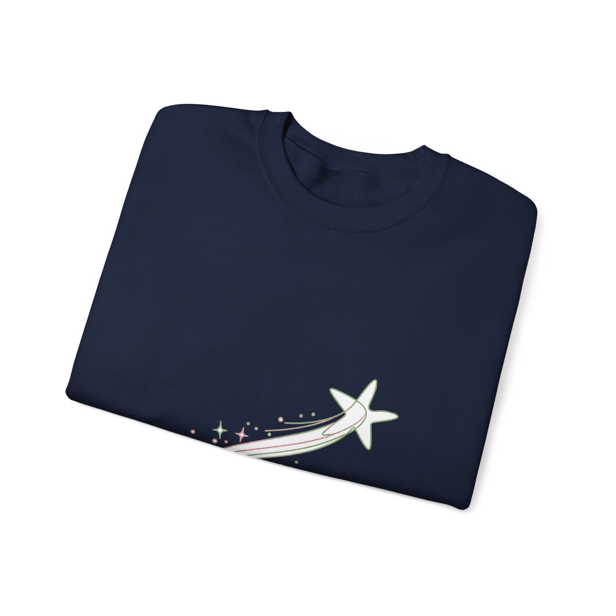 Matching Couple Sweatshirt - Shooting Star & North Star Matching Couple Premium Fleece Sweatshirt Minimalist Art His Hers Christmas Gift - Design A