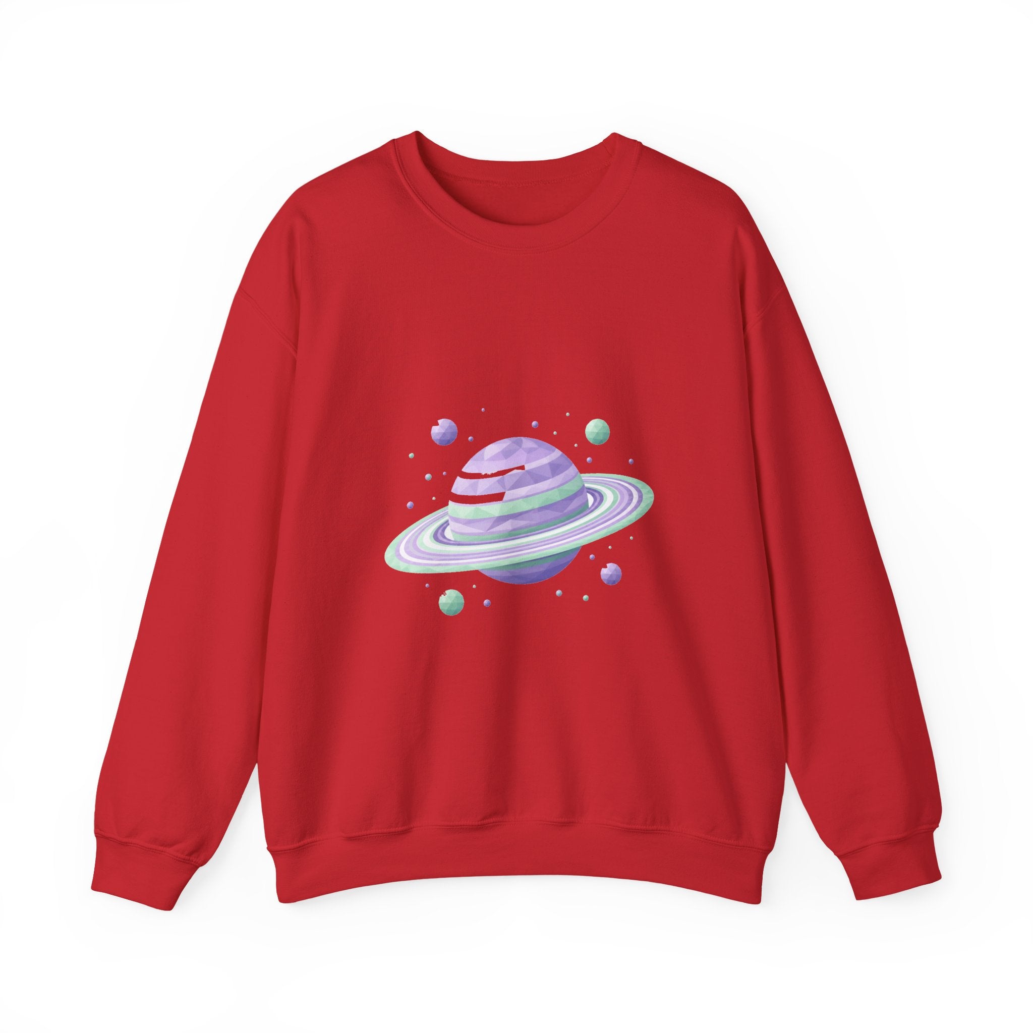 Matching Couple Sweatshirt - Saturn & Jupiter Matching Couple Crewneck Sweatshirt Geometric Art His Hers Couple Gift - Design A