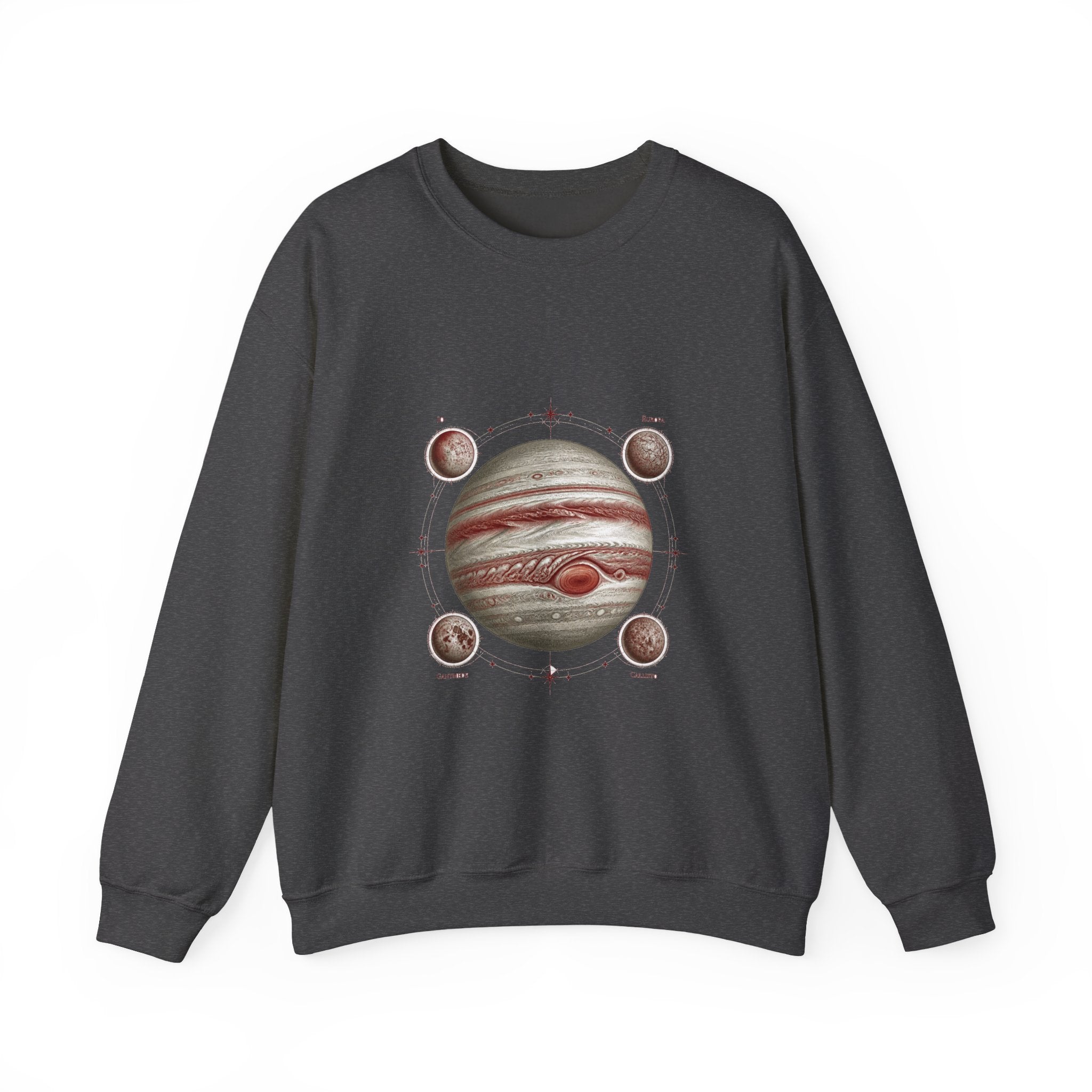 Matching Couple Sweatshirt - Saturn & Jupiter Matching Couple Crewneck Sweatshirt Vintage Art His Hers Wedding Gift - Design B
