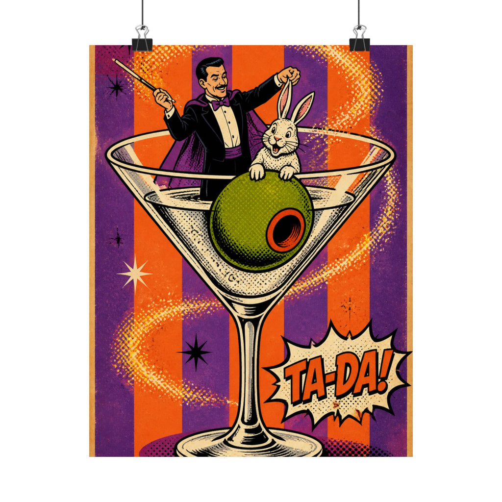Martini Magician Wall Art Poster 18×24 Pop Art Living Room Decor Maximalist Print