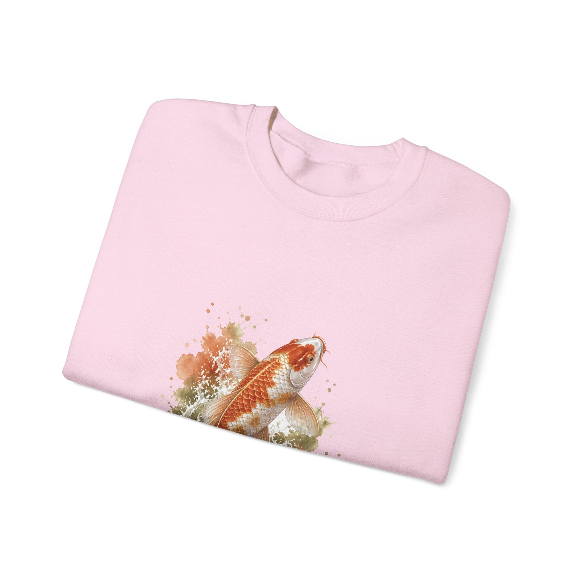 Matching Couple Sweatshirt - Koi Fish Yin Yang Matching Couple Comfort Colors Crew Watercolor Art His Hers Birthday Gift - Design A