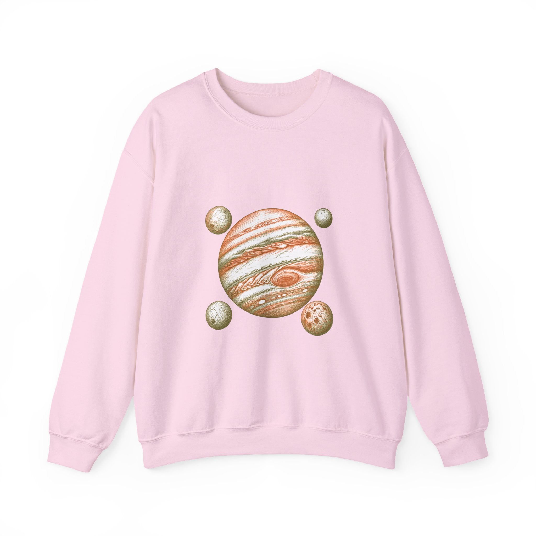 Matching Couple Sweatshirt - Saturn & Jupiter Matching Couple Comfort Colors Crew Hand-Drawn Art His Hers Anniversary Gift - Design B