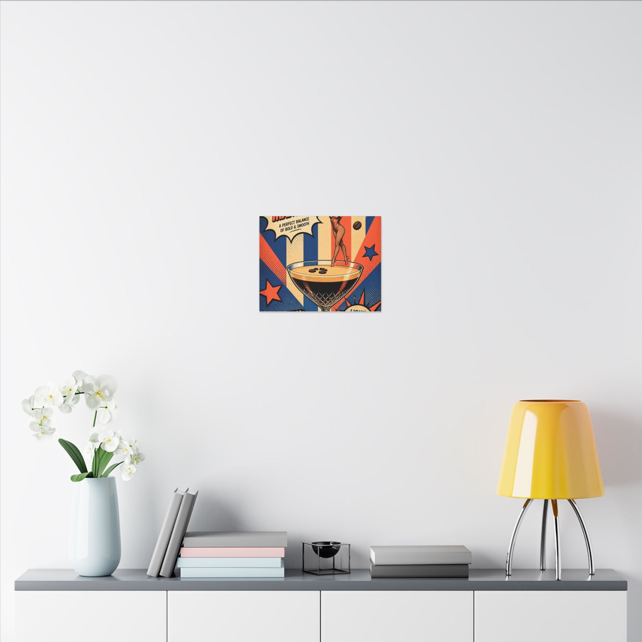 Espresso Martini Acrobat Wall Art Canvas 24×36 Pop Art Restaurant Decor Maximalist Print