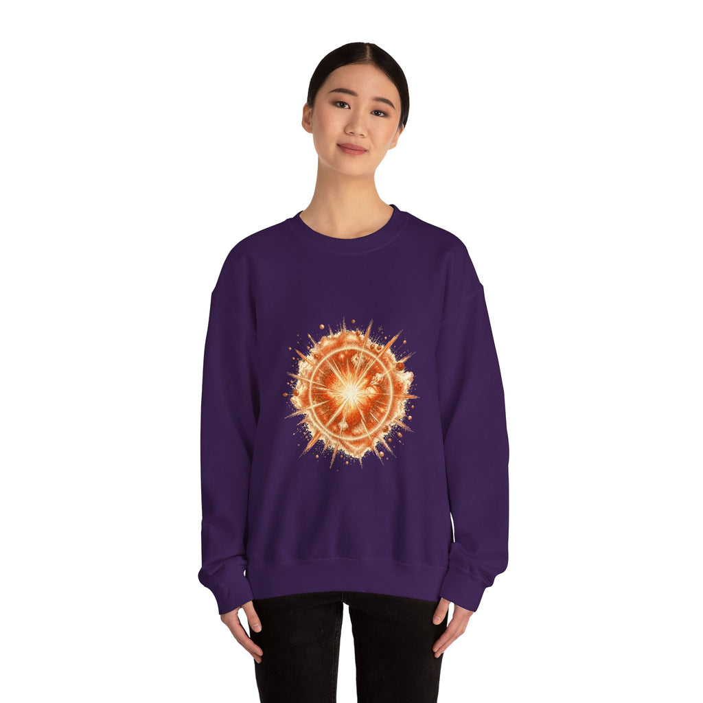 Matching Couple Sweatshirt - Galaxy & Supernova Matching Couple Crewneck Sweatshirt Hand-Drawn Art His Hers Best Friend Gift - Design B