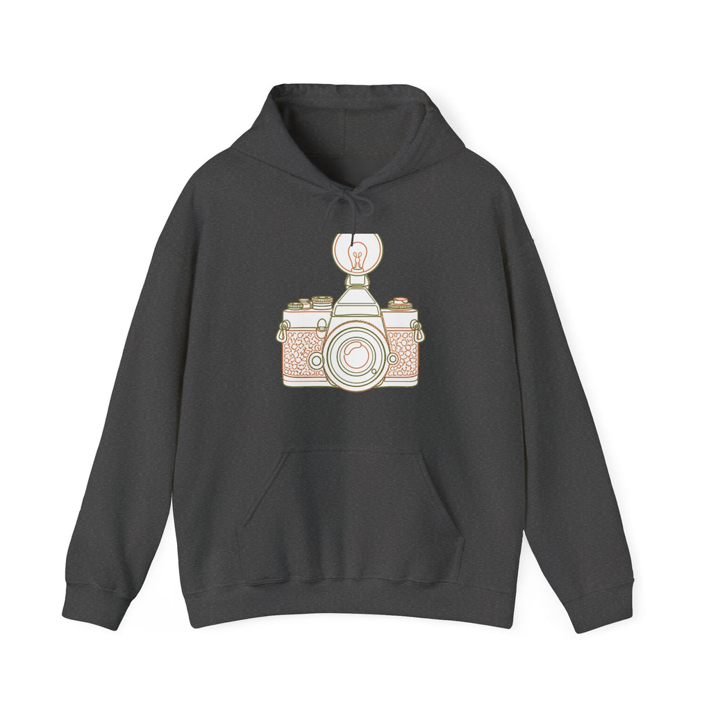 Matching Couple Sweatshirt - Camera & Film Matching Couple Hooded Sweatshirt Minimalist Art His Hers Valentine Gift - Design A