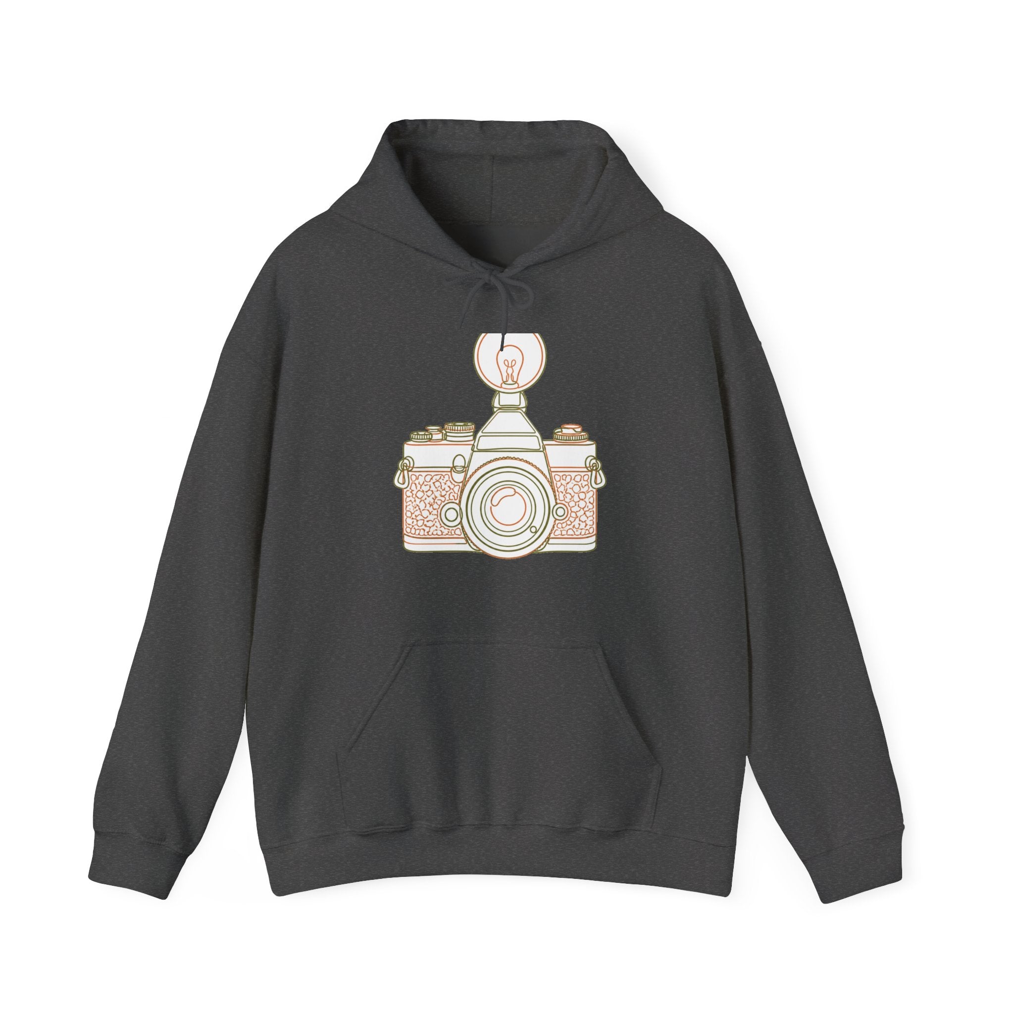 Matching Couple Sweatshirt - Camera & Film Matching Couple Hooded Sweatshirt Minimalist Art His Hers Valentine Gift - Design A