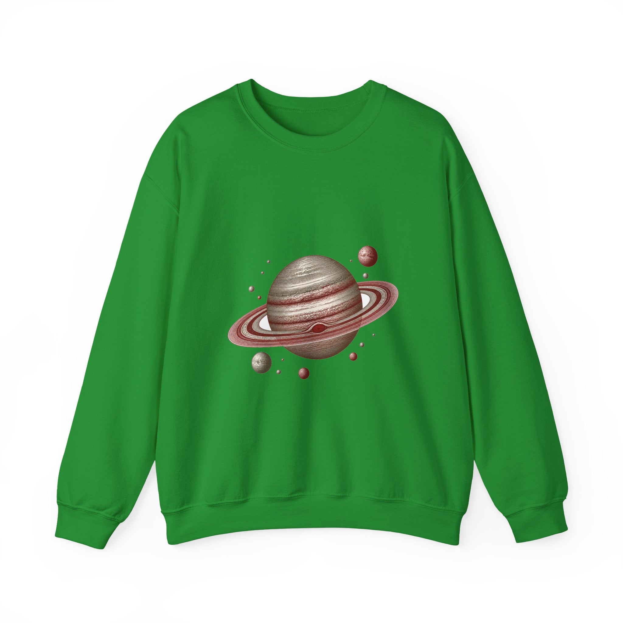 Matching Couple Sweatshirt - Saturn & Jupiter Matching Couple Crewneck Sweatshirt Vintage Art His Hers Wedding Gift - Design A