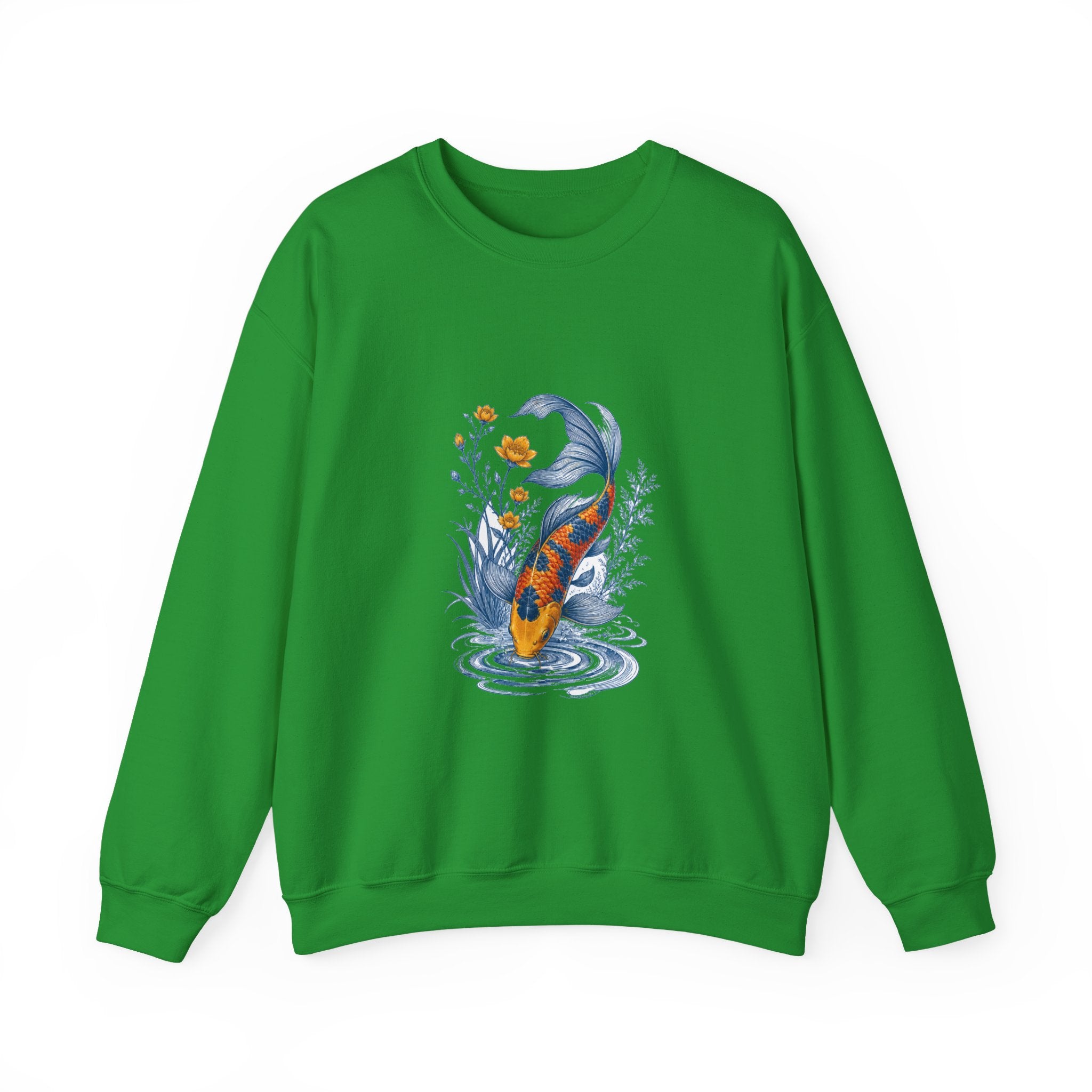Matching Couple Sweatshirt - Koi Fish Yin Yang Matching Couple Comfort Colors Crew Vintage Art His Hers Honeymoon Gift - Design B