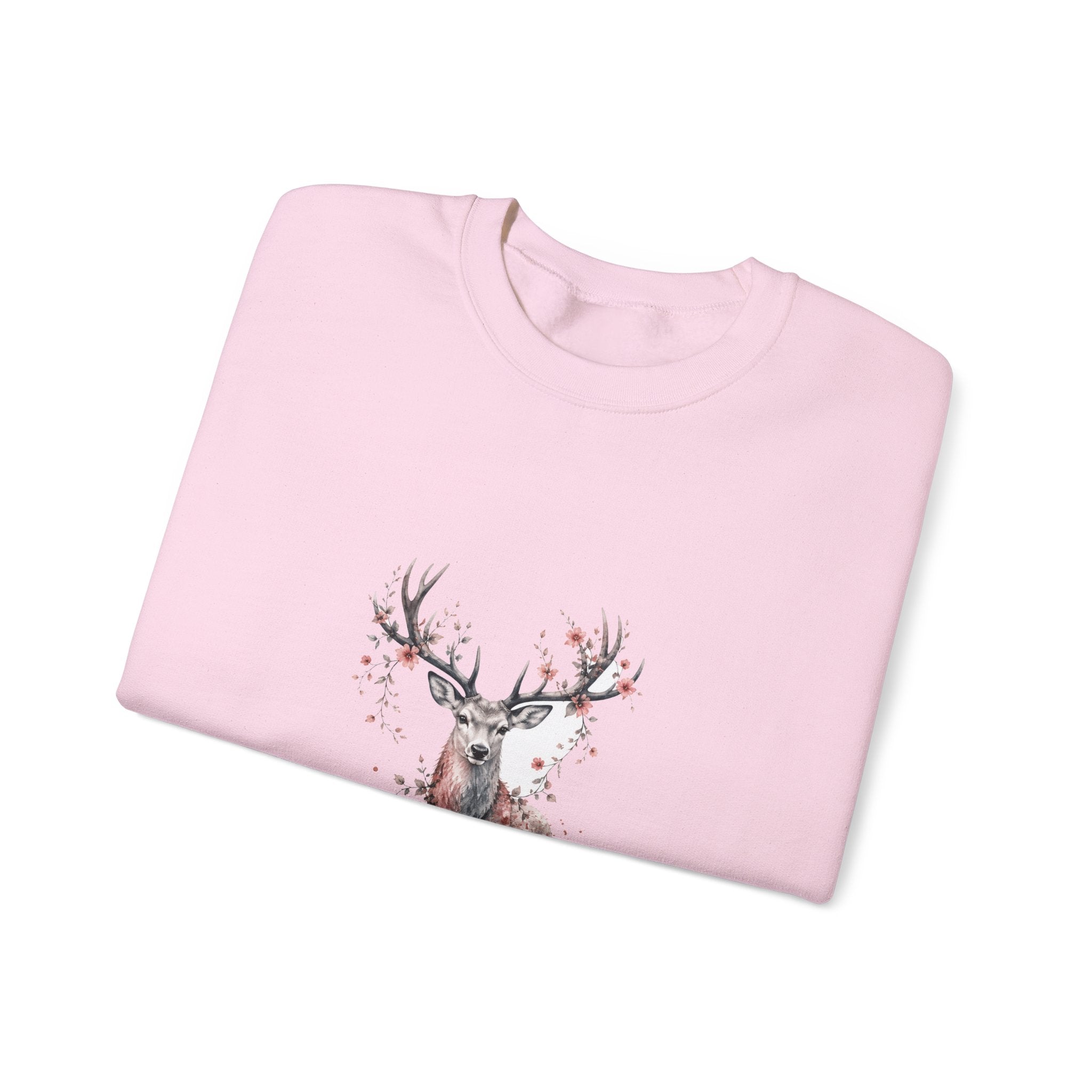 Matching Couple Sweatshirt - Bear & Deer Matching Couple Premium Fleece Sweatshirt Watercolor Art His Hers Birthday Gift - Design B