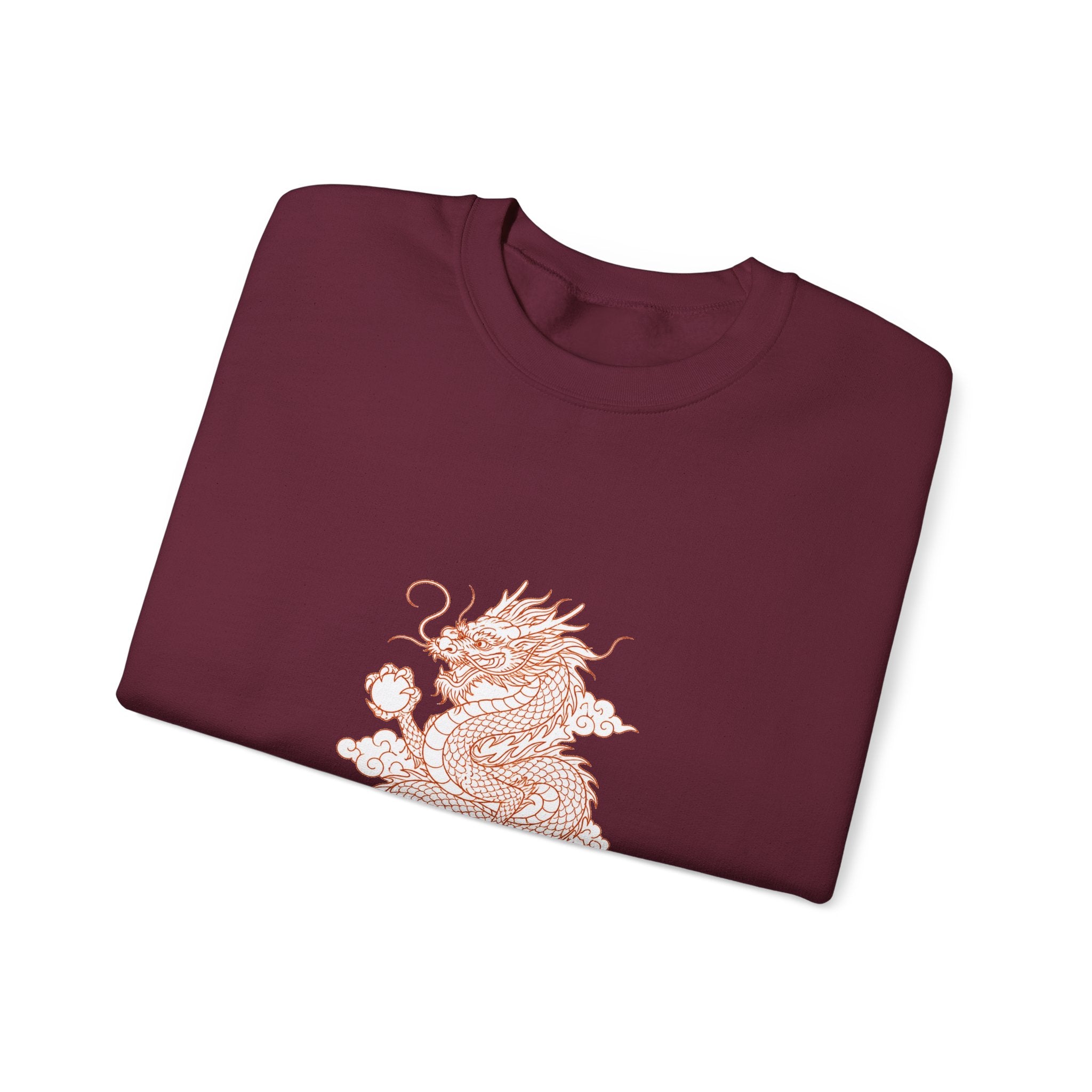 Matching Couple Sweatshirt - Dragon & Phoenix Matching Couple Comfort Colors Crew Minimalist Art His Hers Christmas Gift - Design A