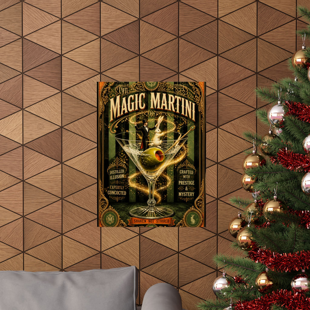 Martini Magician Wall Art Poster 24×36 Baroque Studio Decor Maximalist Print