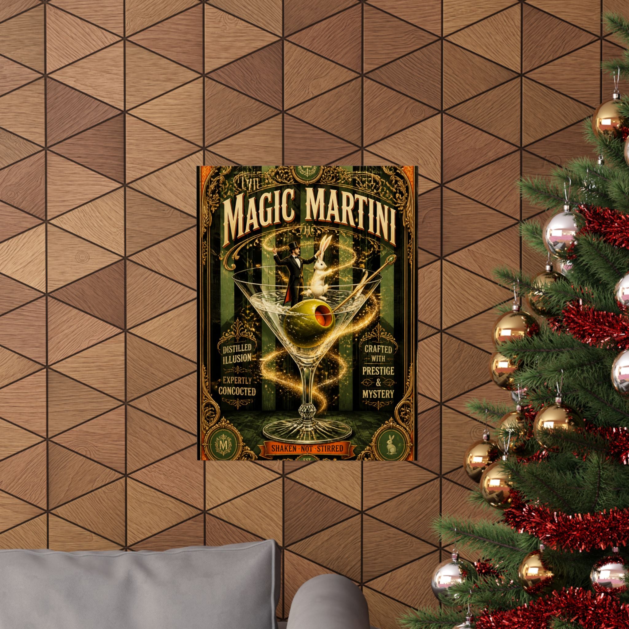 Martini Magician Wall Art Poster 24×36 Baroque Studio Decor Maximalist Print
