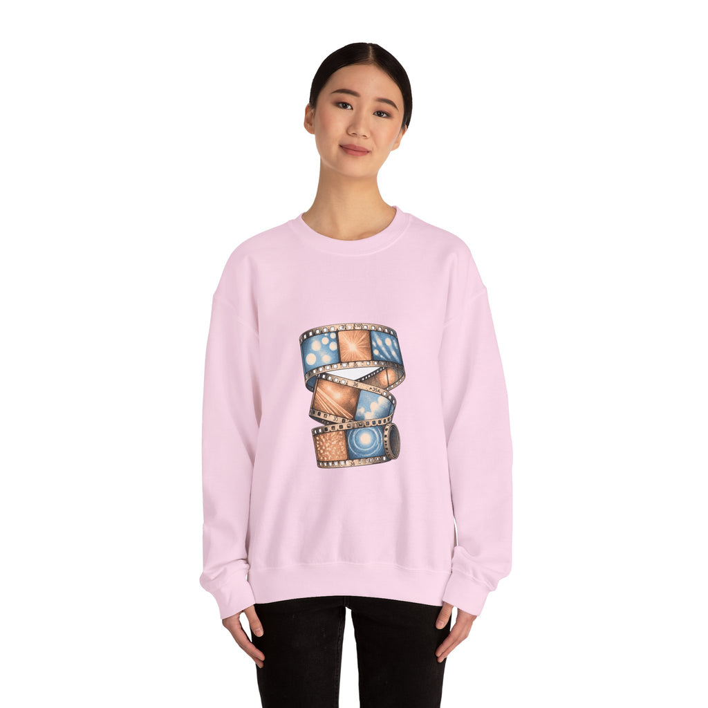 Matching Couple Sweatshirt - Camera & Film Matching Couple Crewneck Sweatshirt Vintage Art His Hers Wedding Gift - Design B