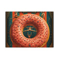 Donut Circus Ring Wall Art Canvas 24×36 Art Deco Bar Area Decor Maximalist Print
