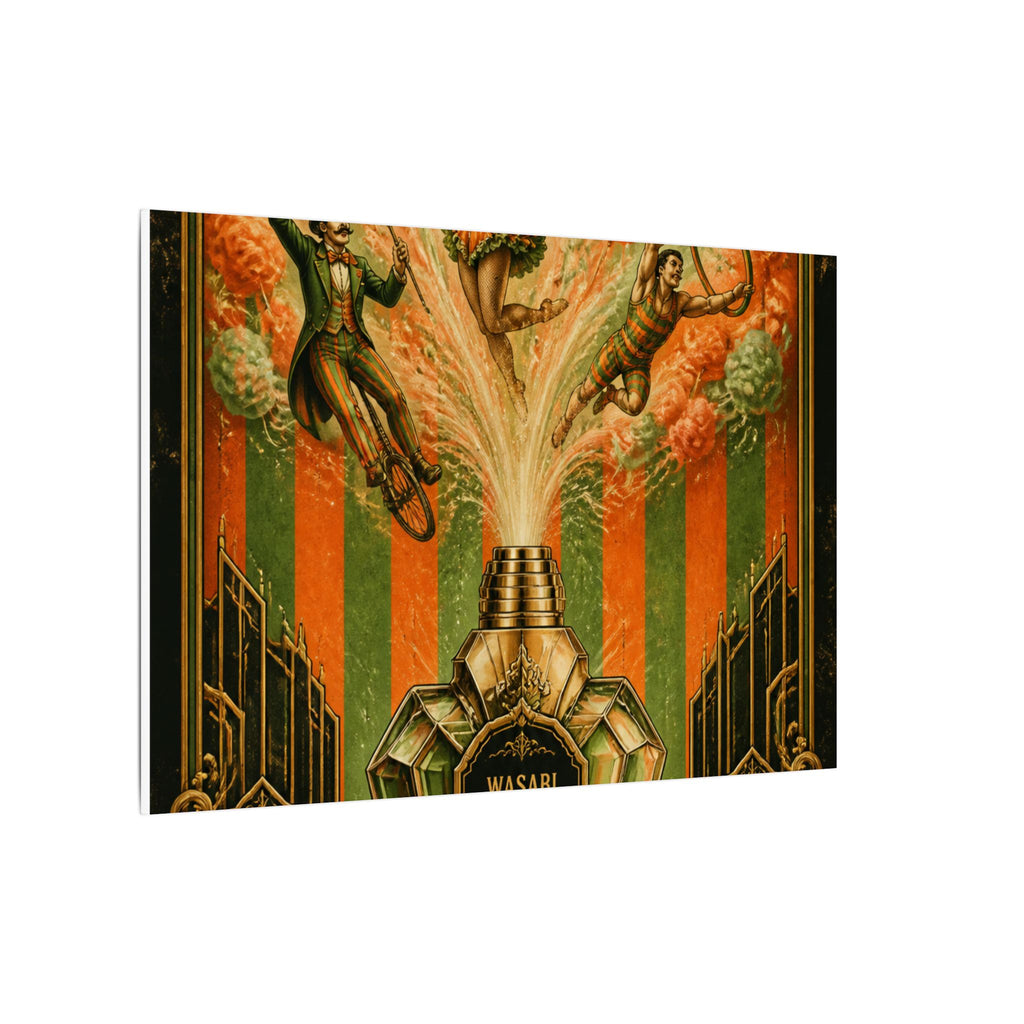 Perfume Bottle Fountain Wall Art Canvas 16×20 Baroque Home Office Decor Maximalist Print
