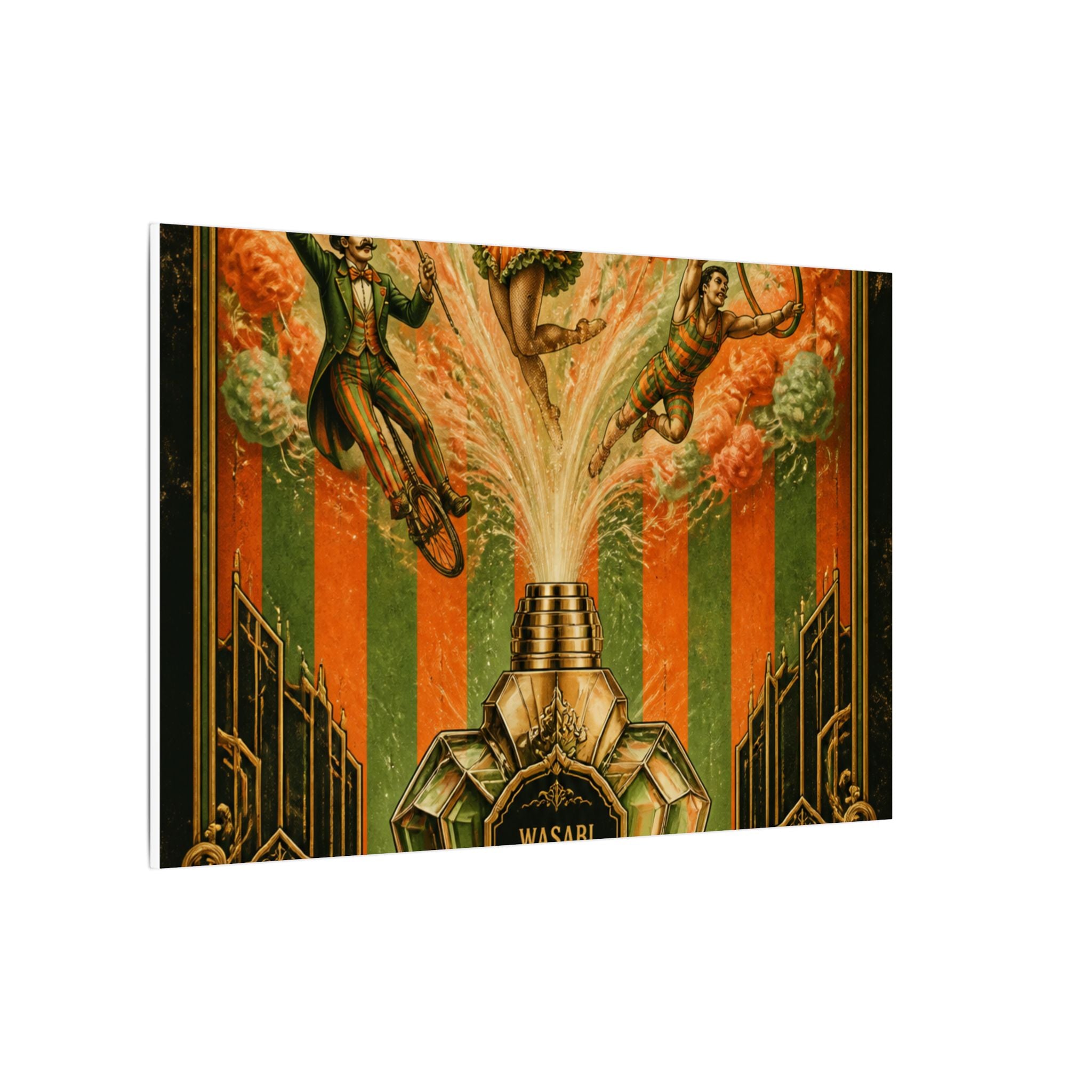 Perfume Bottle Fountain Wall Art Canvas 16×20 Baroque Home Office Decor Maximalist Print