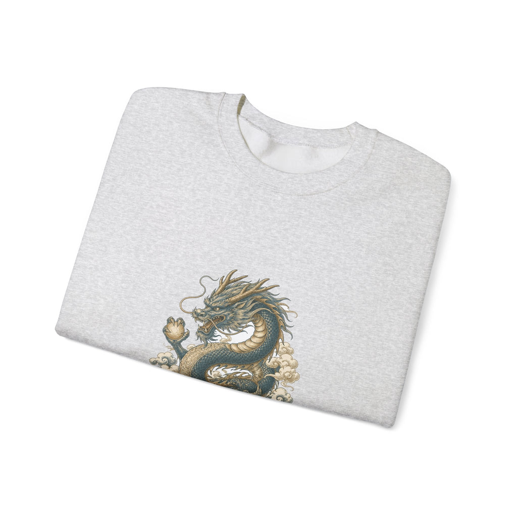 Matching Couple Sweatshirt - Dragon & Phoenix Matching Couple Crewneck Sweatshirt Hand-Drawn Art His Hers Best Friend Gift - Design A