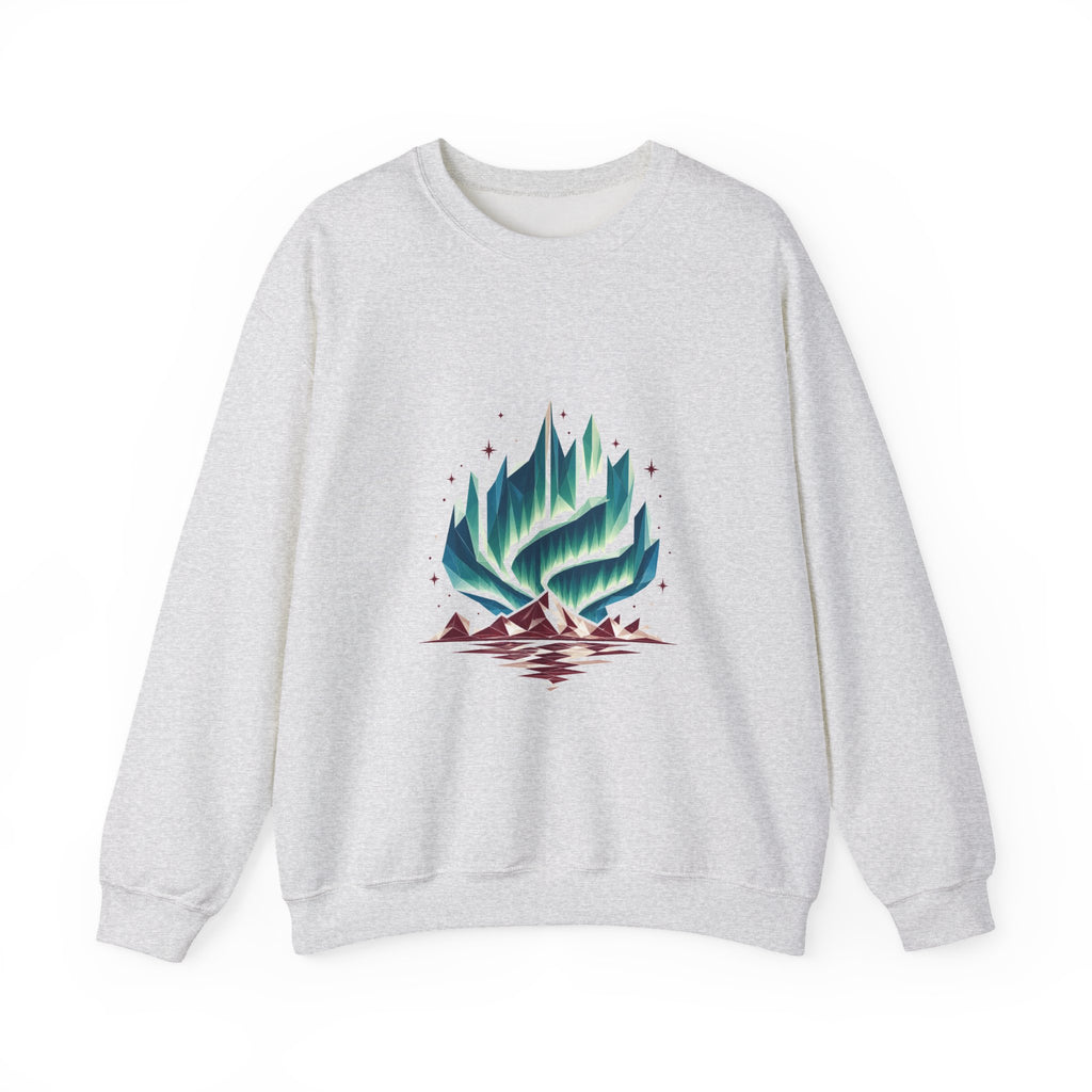 Matching Couple Sweatshirt - Aurora & Southern Cross Matching Couple Crewneck Sweatshirt Geometric Art His Hers Couple Gift - Design A