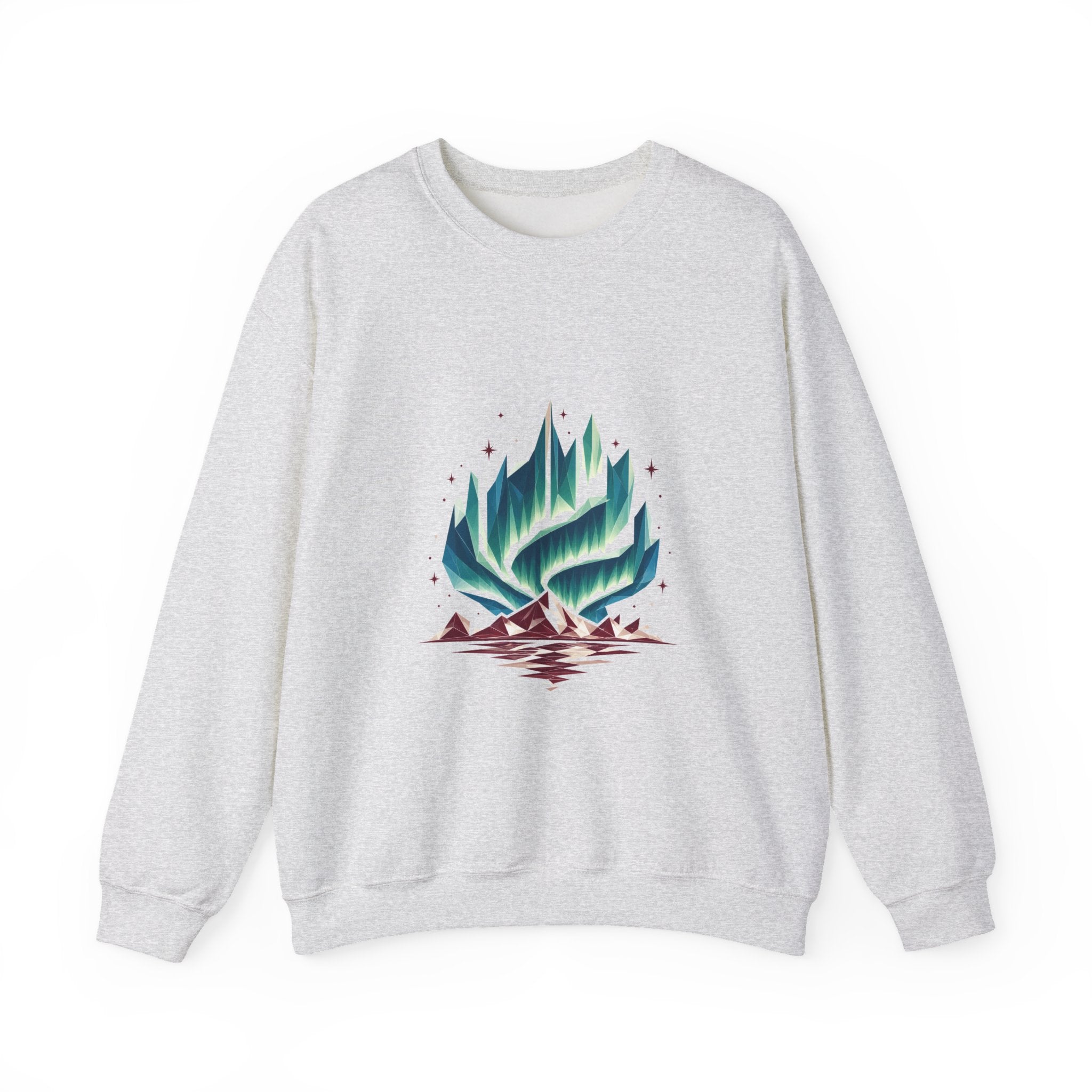 Matching Couple Sweatshirt - Aurora & Southern Cross Matching Couple Crewneck Sweatshirt Geometric Art His Hers Couple Gift - Design A